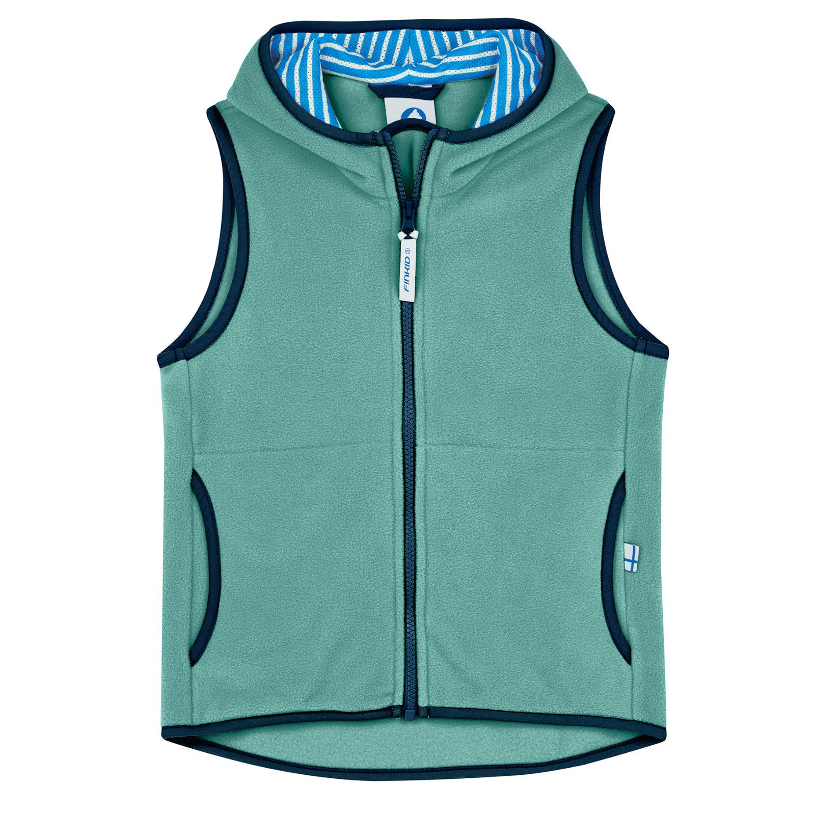 Funktionsweste Finkid Poppeli Weste Trellis/Navy Fleeceweste Zip-in 140/150
