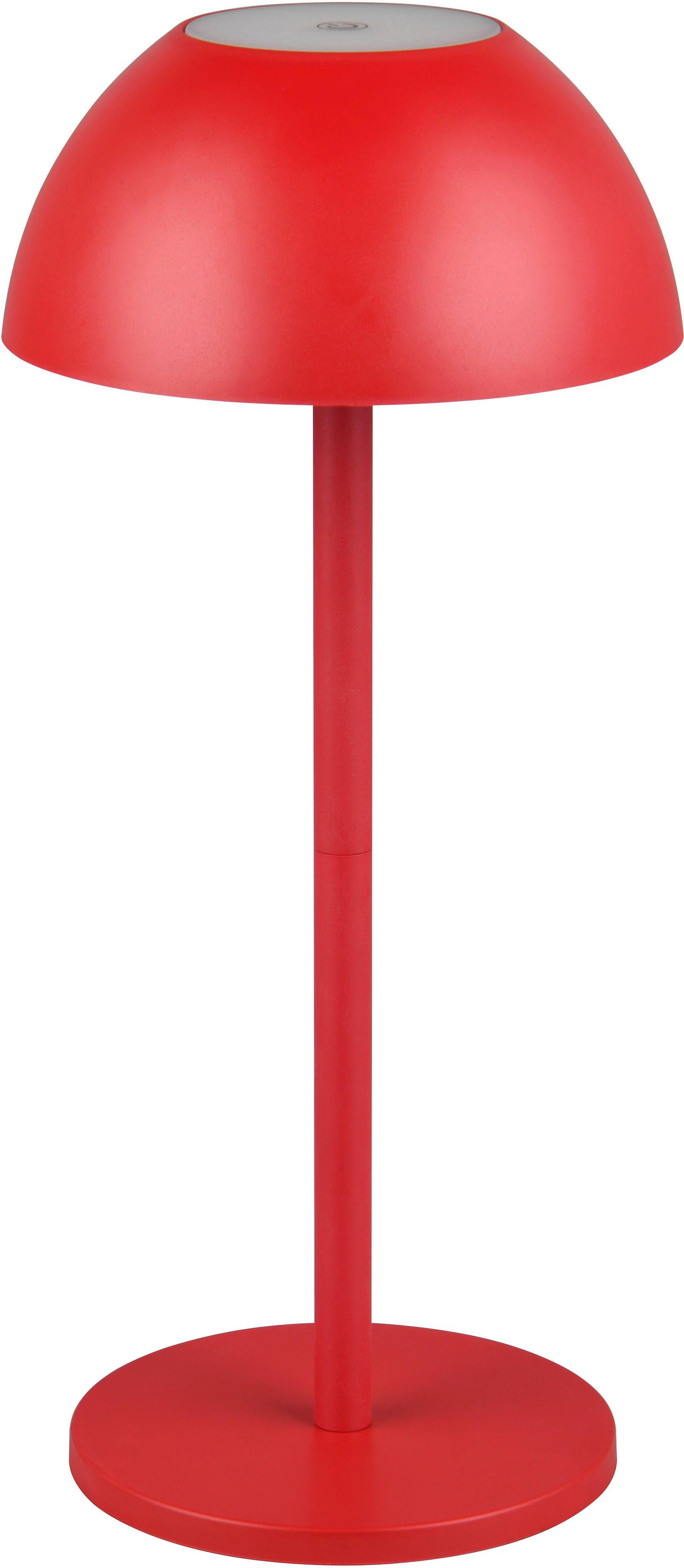 my home LED Außen-Tischleuchte Abbey Tischleuchte (Stück), Dimmfunktion, USB-Ladefunktion, LED fest integriert, Warmweiß, Outdoor Akku Tischlampe Pilzdesign, USB-C, 4-fach Touch Dimmer, IP54