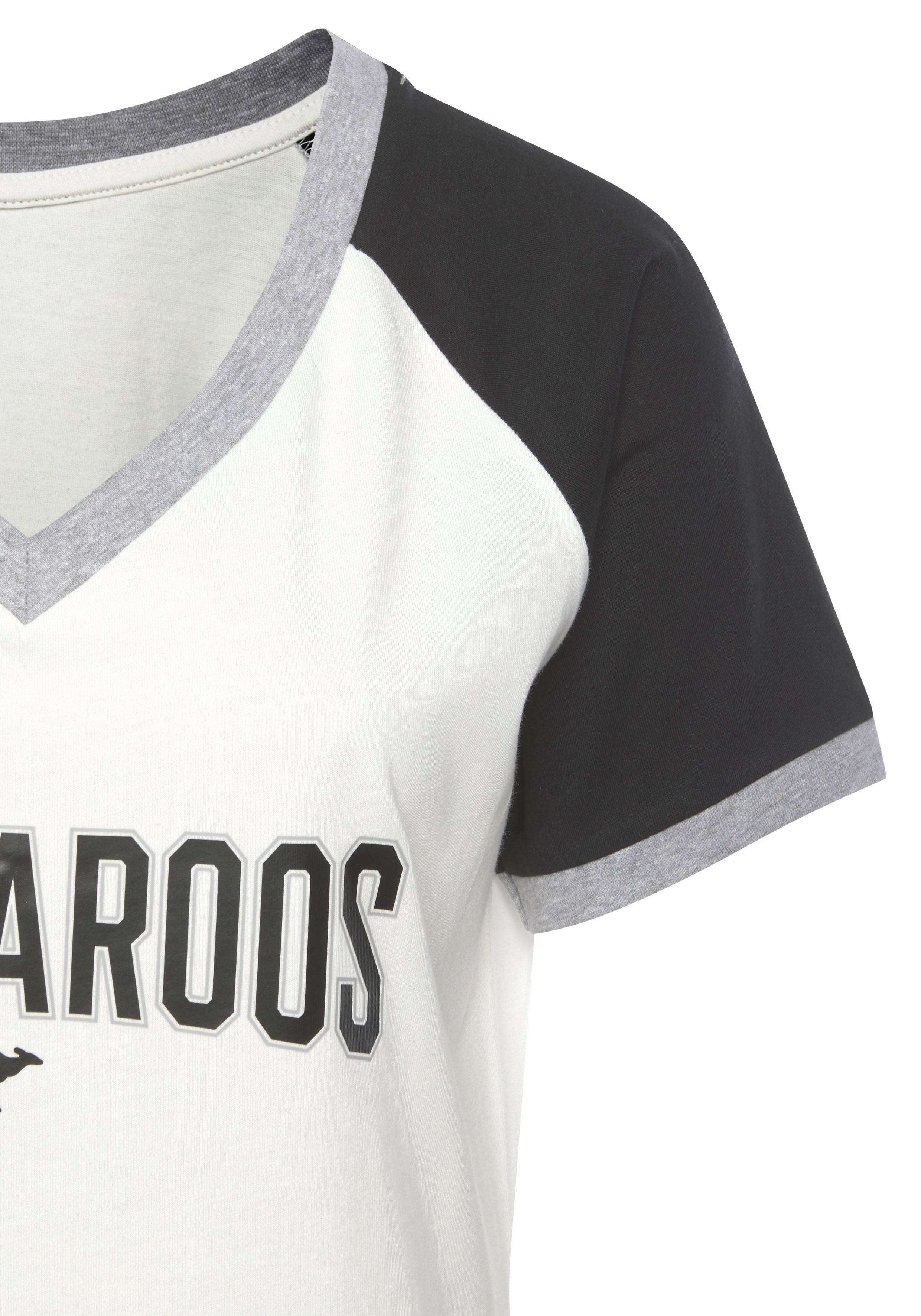 KangaROOS Bigshirt mit kontrastfarbenen Raglanärmeln
