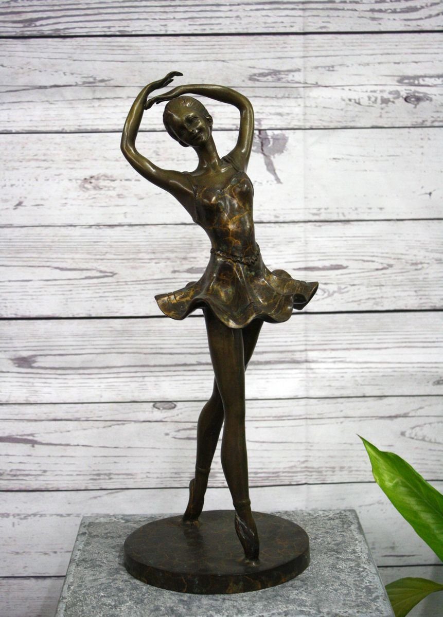 Bronzeskulpturen Skulptur Bronzefigur junge Ballerina