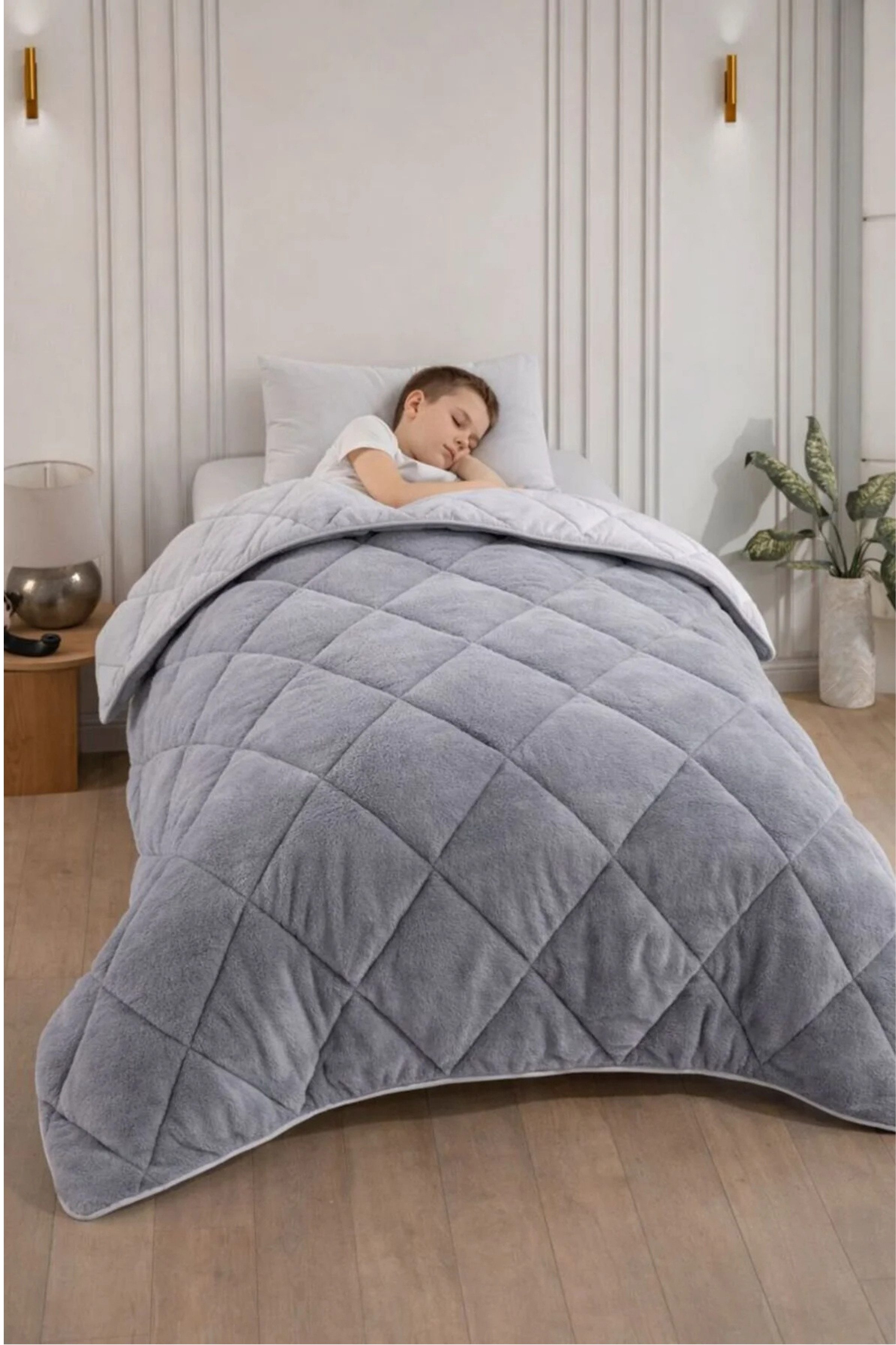 Formeya Baumwollbettdecke Wellsoft Wendesteppdecke 135x200 cm Antiallergisch Ganzjahres – Bild 3 von 5