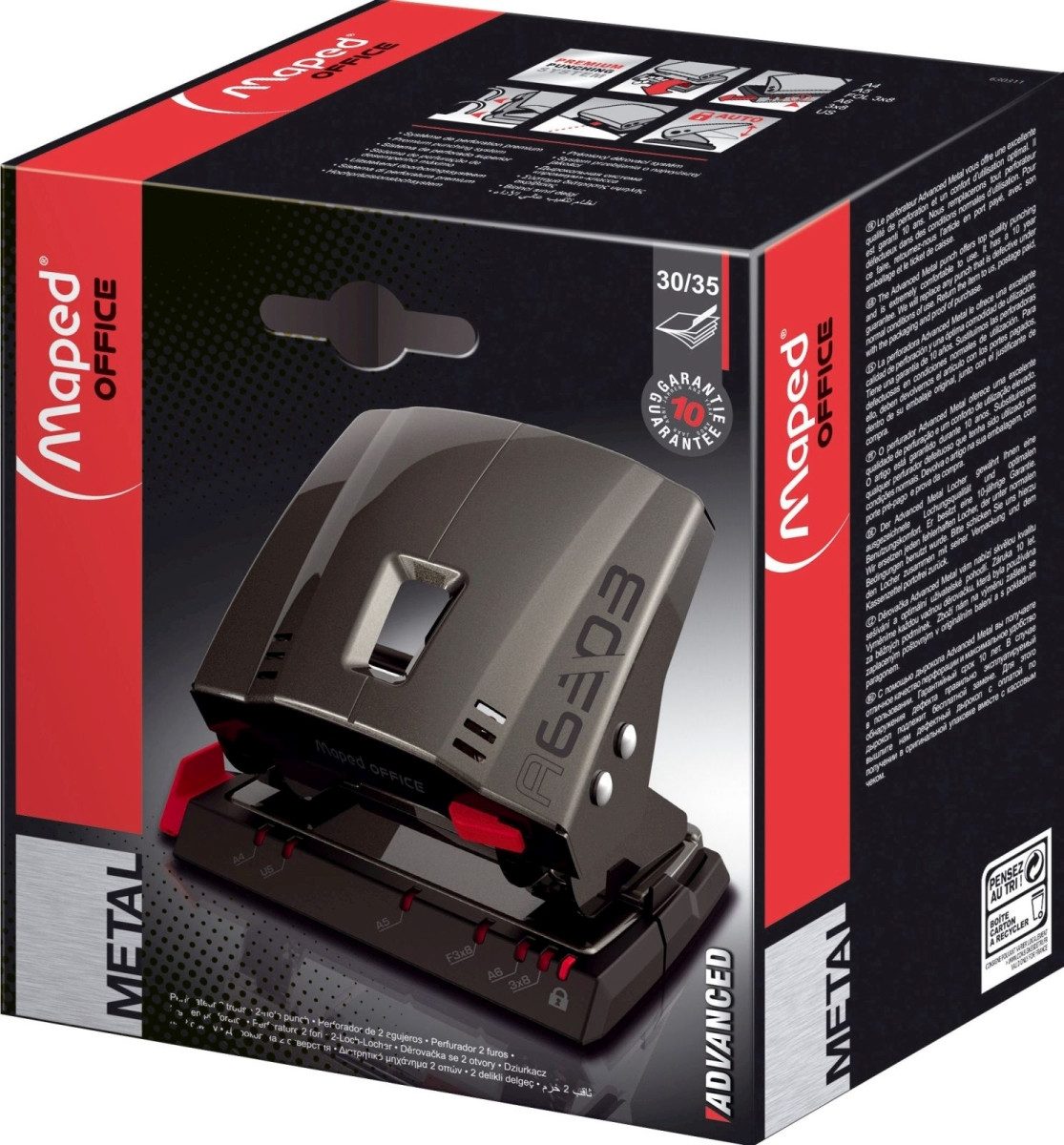 MAPED Перфоратор Перфоратор Advanced Metal Collector Metall 30-35 Blatt metallic taupe