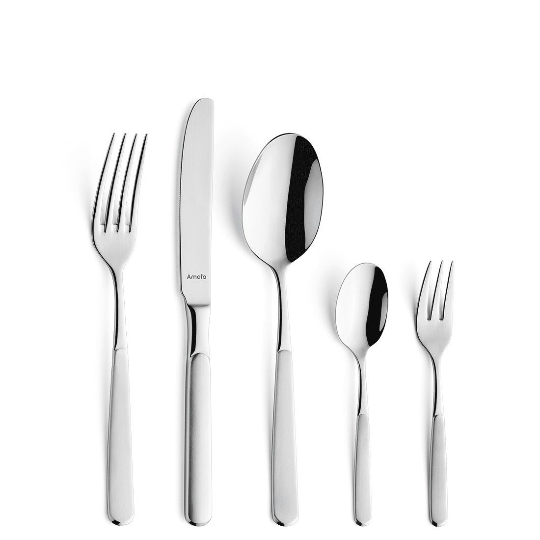 Amefa Besteck-Set SATINA (60-tlg), 12 Personen, Edelstahl Rostfrei 18/10, spülmaschinenfest, mattiert