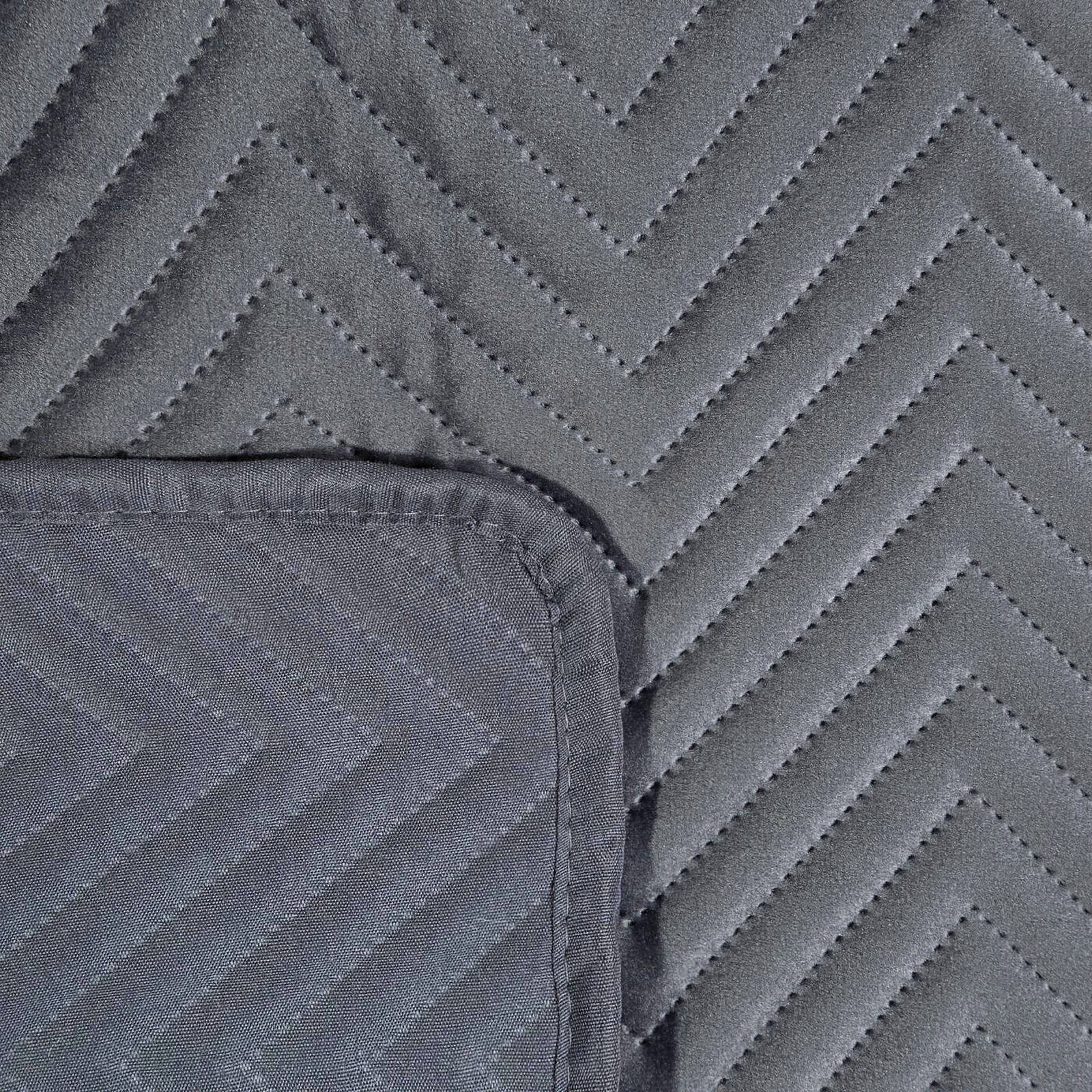 Eurofirany Bettüberwurf SOFIA zweiseitige Steppdecke hochwertige Allzweckdecke L XL XXL, Elegante Tagesdecke Velvet Sesseldecke Sofadecke Überwurf Samt – Bild 3 von 4
