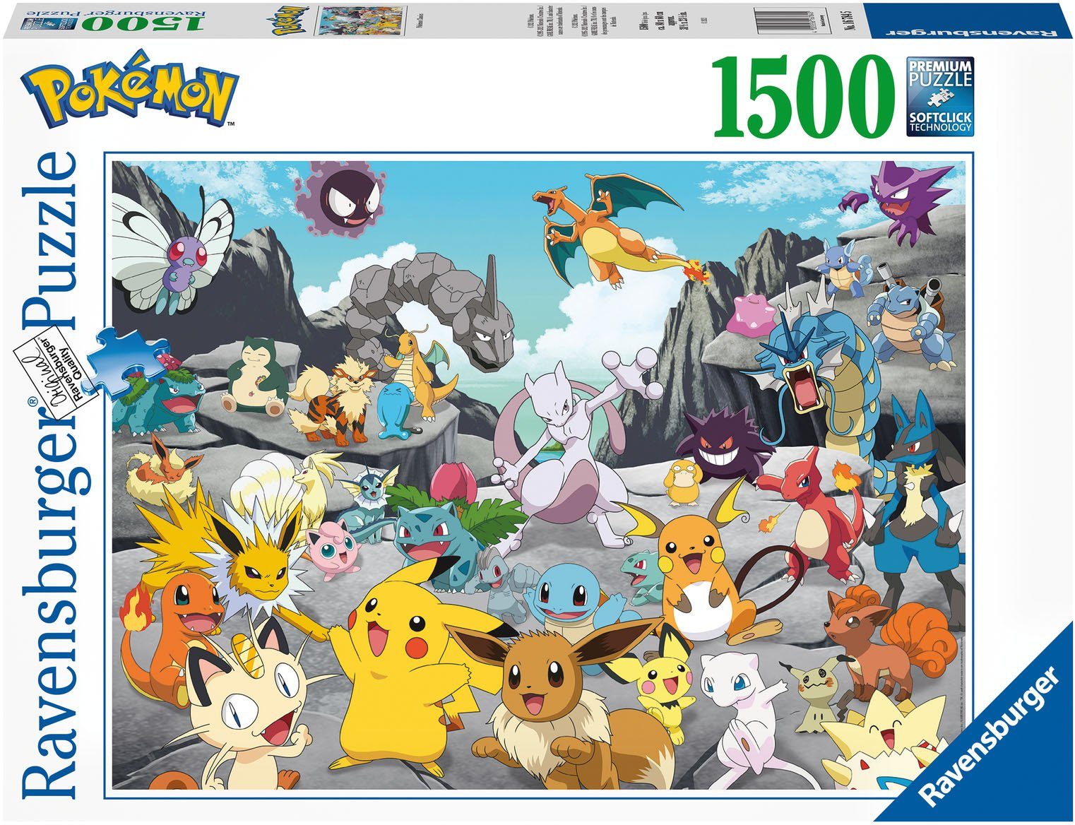Ravensburger Puzzle Pokémon Classics, 1500 Puzzleteile, Made in Germany