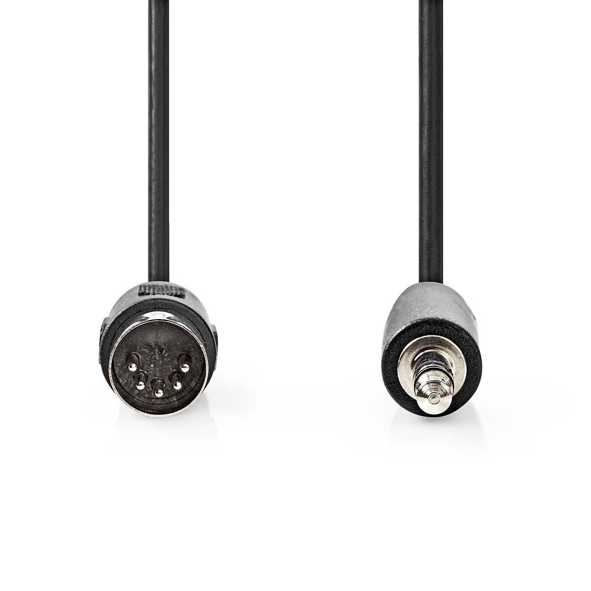 Nedis CAGL20100BK10 Audio- & Video-Kabel, DIN-Audio-Kabel, DIN-Audio-Kabel, DIN 5-Pin, 3.5 mm Klinke, kompatibel mit älteren Audiogeräten