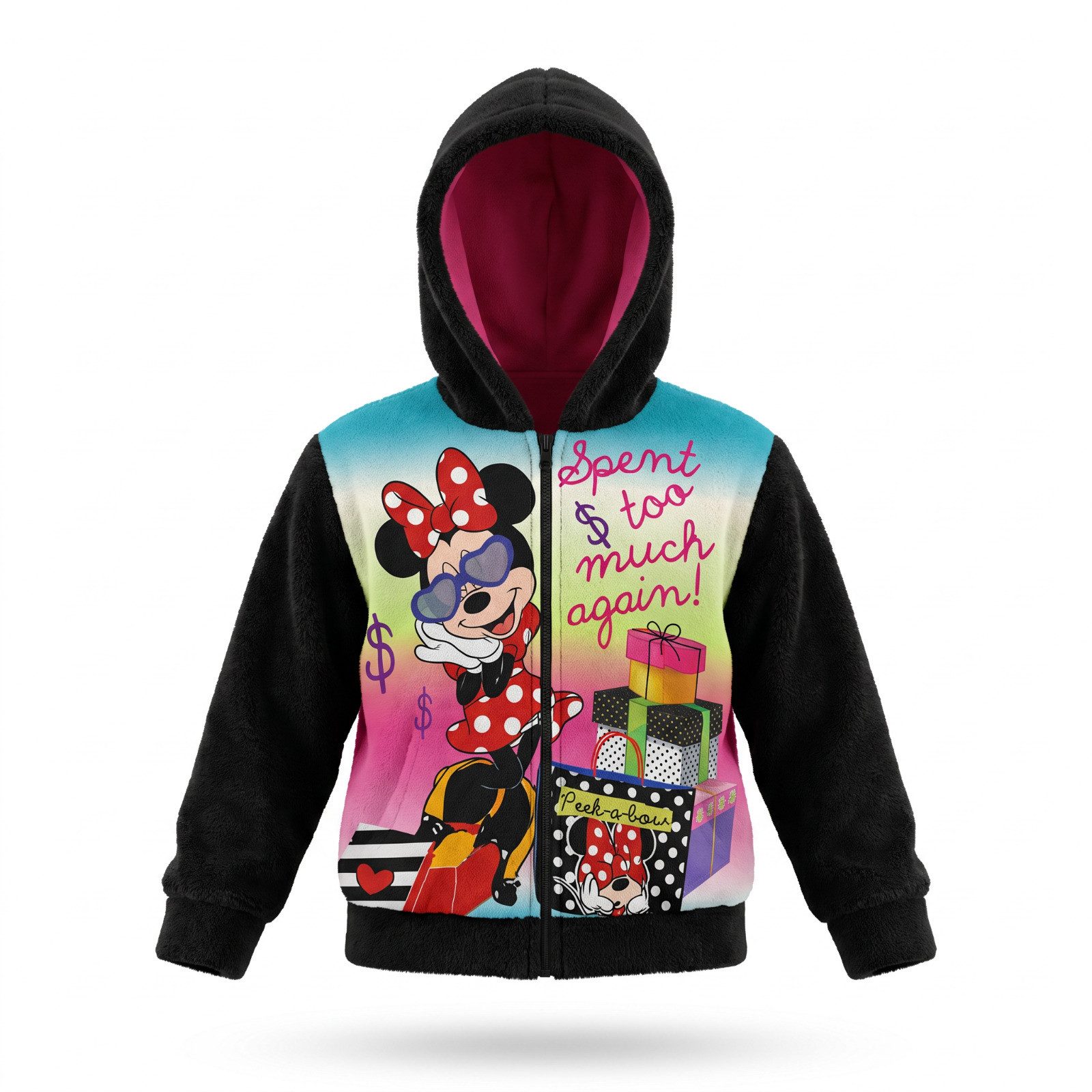 Disney Kapuzenpullover Disney Minnie Maus Kinder Coral Pullover Hoodie Kapuze Gr. 98-128
