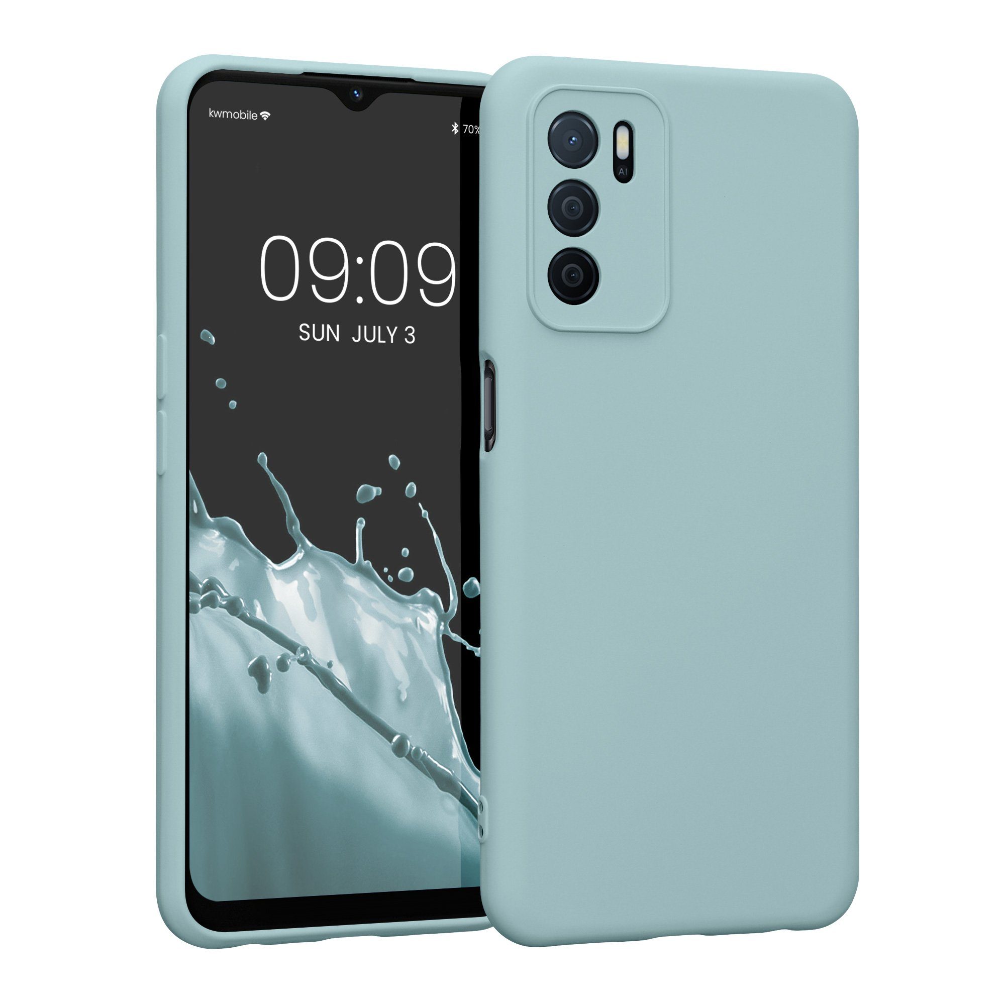 kwmobile Handyhülle Slim Case für Oppo A16 / A16s / A54s, Hülle Silikon Handy - Handyhülle gummiert