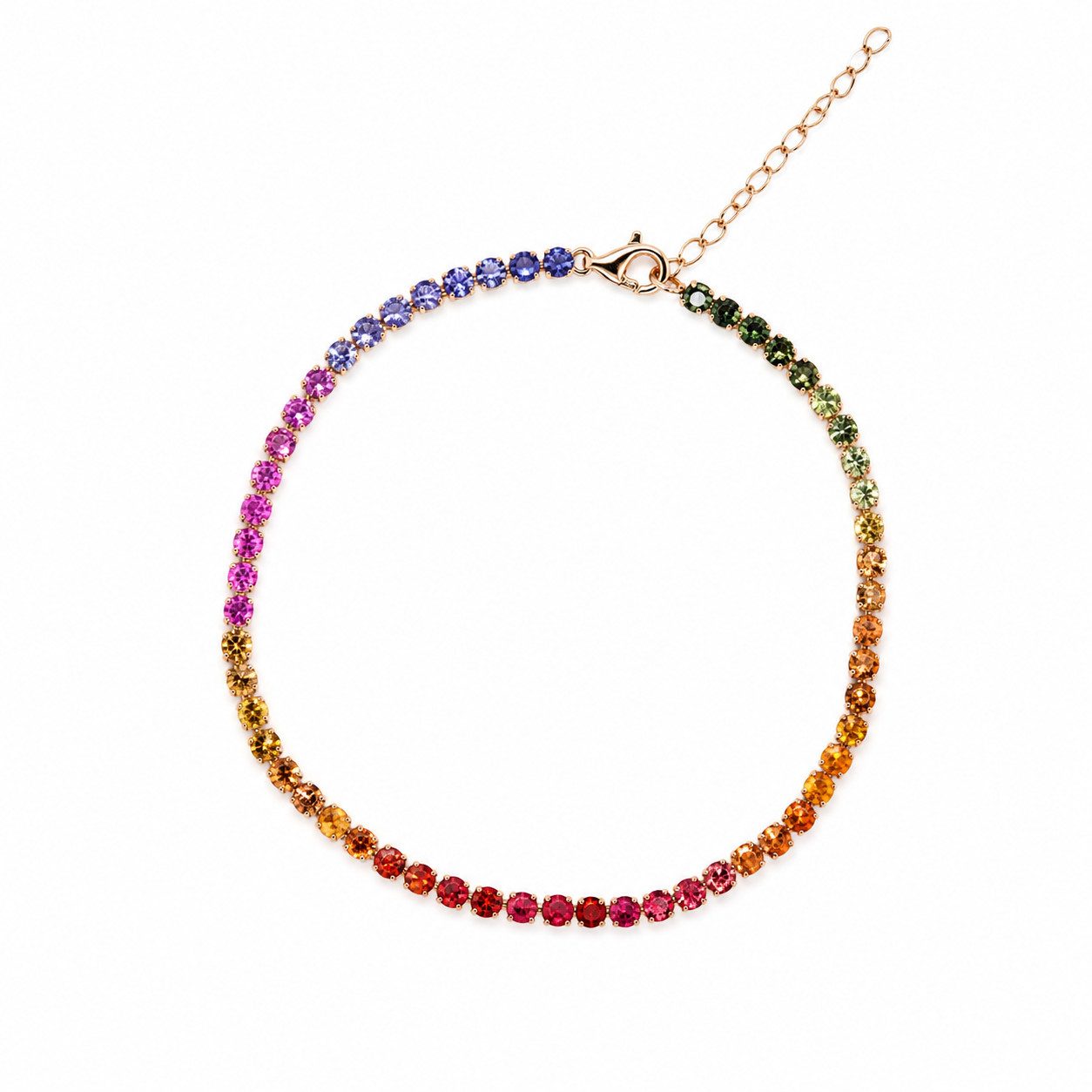 Sogni d'oro Tennisarmband "Rainbow Saphir" mit Multi Saphir