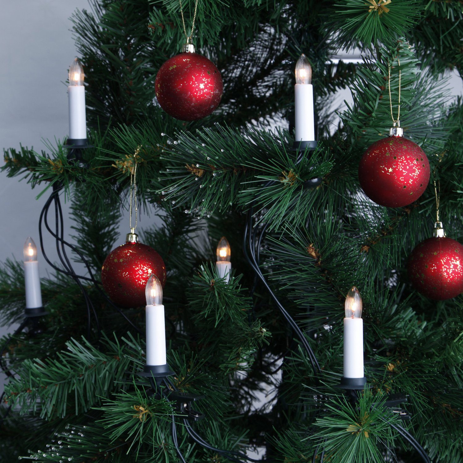 STAR TRADING Christbaumkerzen Kerzenlichterkette Weihnachtsbaum 16 Baumkerzen E10 7,5m Innen, 16-flammig