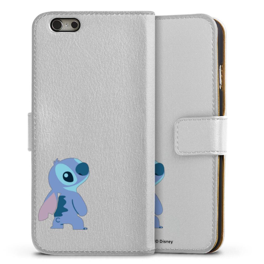 DeinDesign Handyhülle Lilo & Stitch Fanartikel Disney Stitch Smiling, Apple iPhone 6s Hülle Handy Flip Case Wallet Cover Handytasche Leder