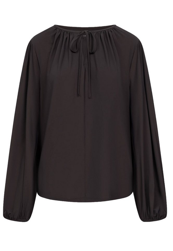 Raffaello Rossi Tunika Raffaello Rossi Bluse mit Bindeband – Schwarzbraun (1-tlg)