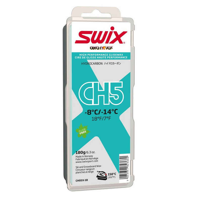 Swix Ski Skiwachs CH5X Turquoise -8 °C/-14°C 180g
