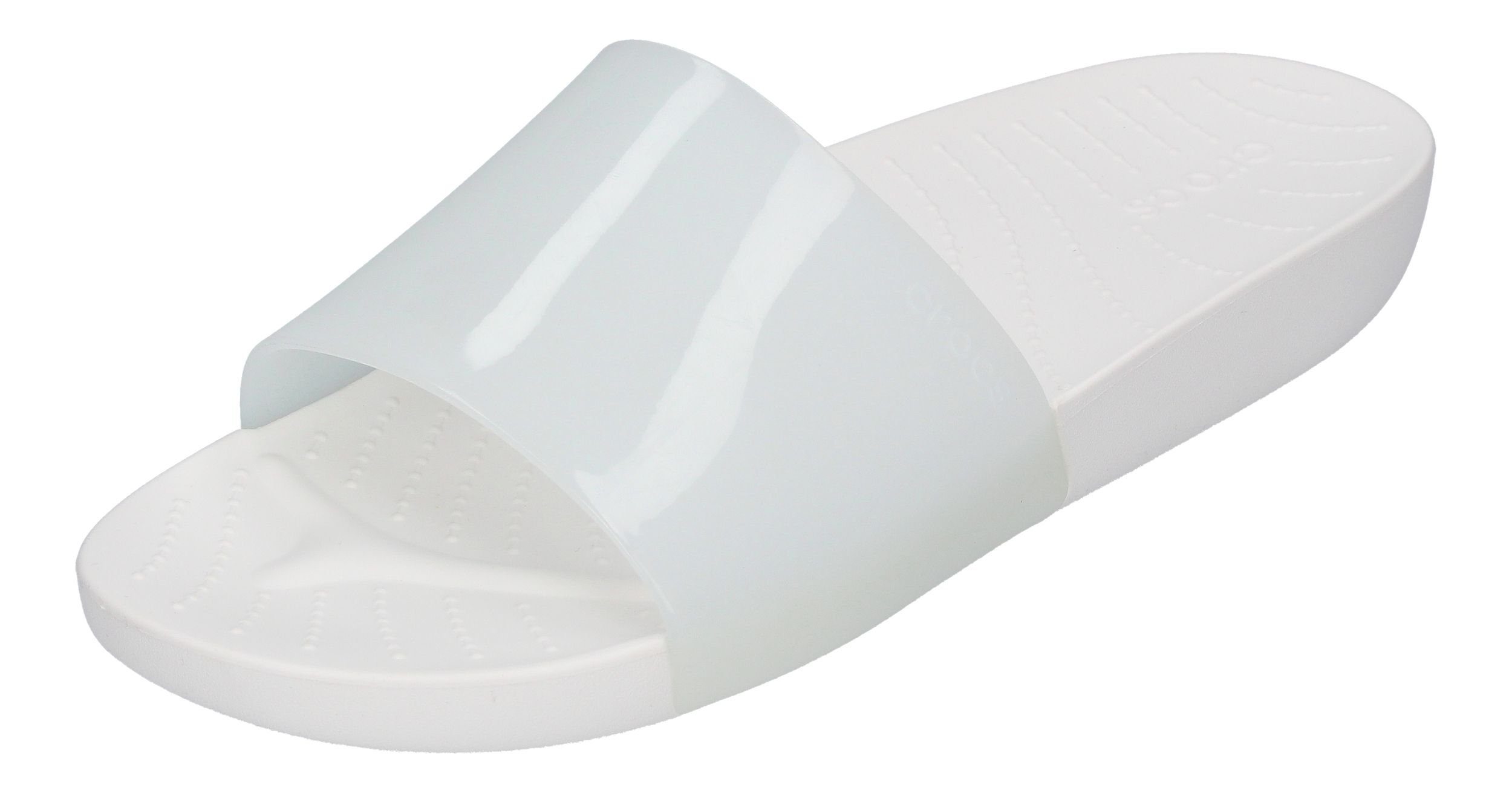 White GLOSSY SLIDE SPLASH Keilpantolette Crocs 208538-100