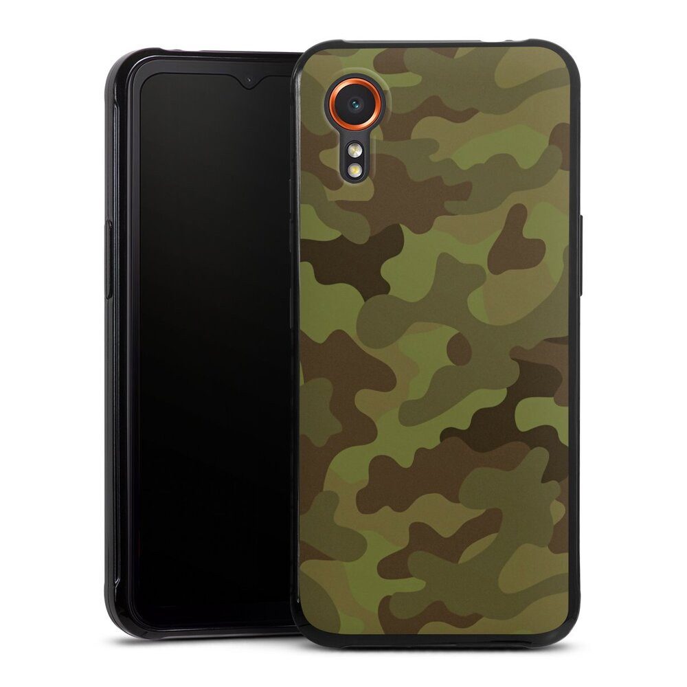 DeinDesign Handyhülle Camouflage Tarnmuster Bundeswehr Military Denim Camo, Samsung Galaxy Xcover 7 Silikon Hülle Bumper Case Handy Schutzhülle