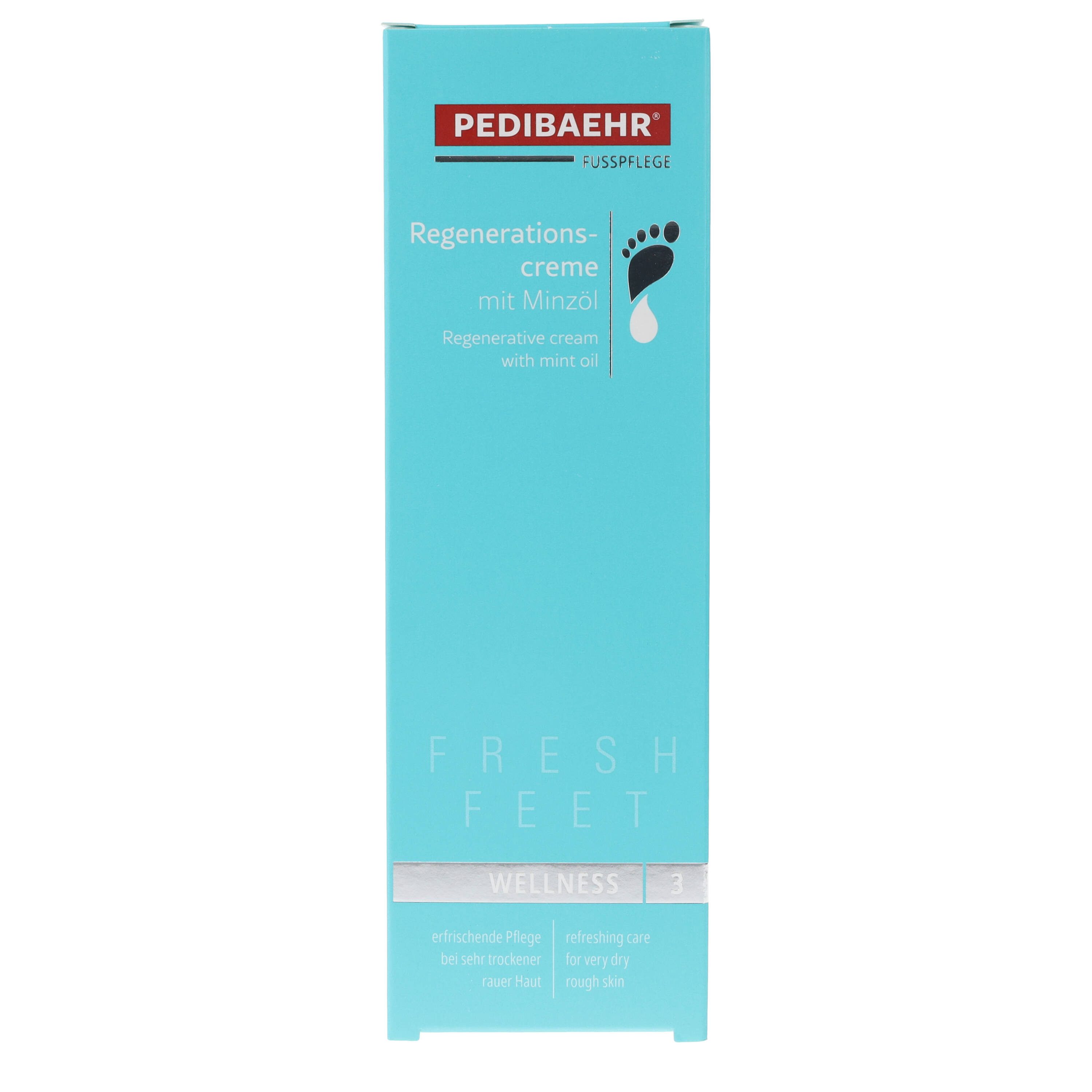 Pedibaehr Fußcreme Pedibaehr fresh feet Regenerationscreme mit Minzöl 125ml für streichelzarte, top gepflegte Füße, 1-tlg., pflegt Schrunden, Hornhaut sowie raue und rissige Haut