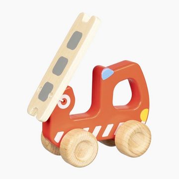 goki Spielzeug-Feuerwehr Feuerwehr Auto, robuste Holzfeuerwehr