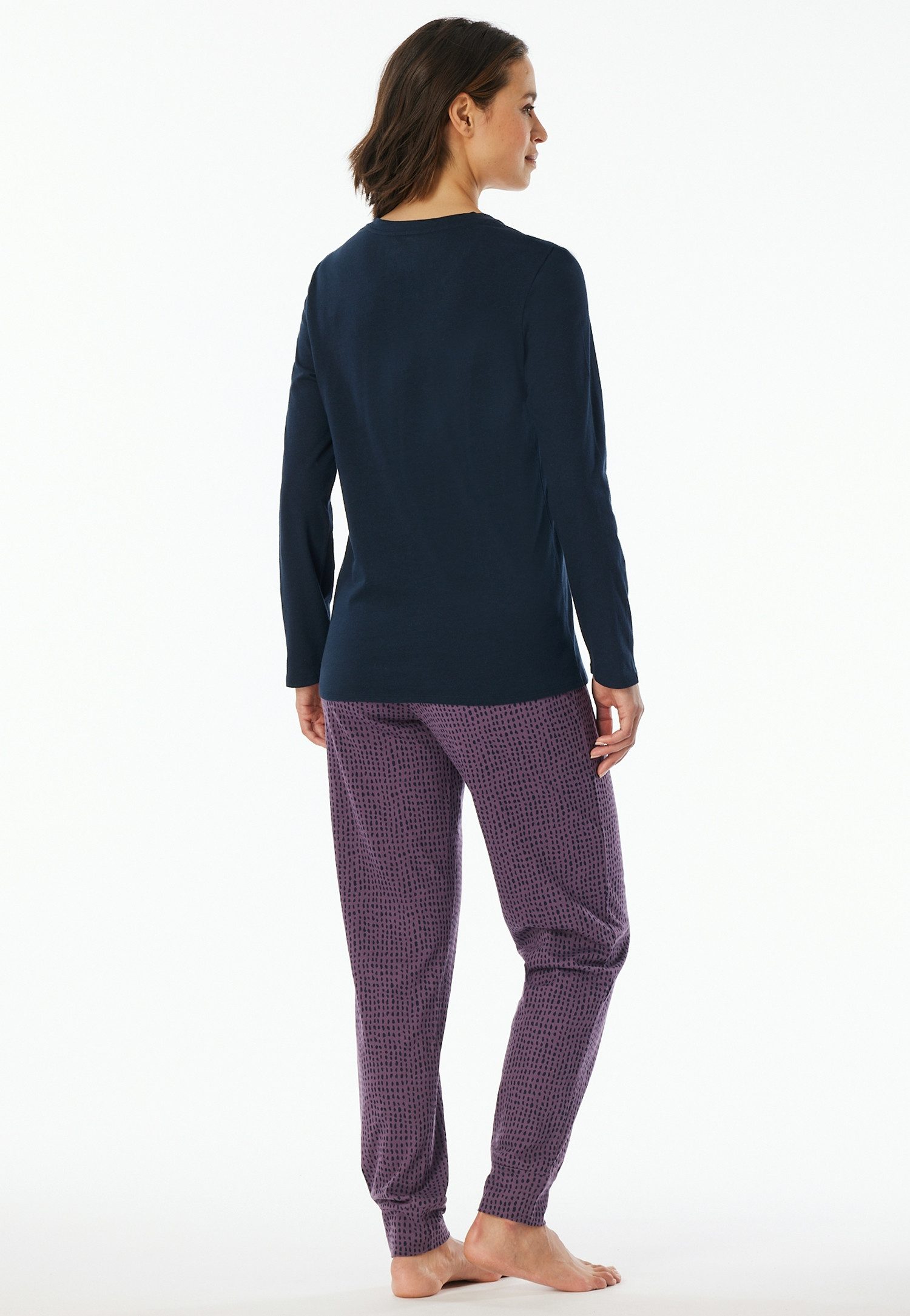 uncover by SCHIESSER Schlafanzug Uncover Nightwear (2 tlg) Baumwolle, Singel Jersey-Qualität, langärmelig, atmungsaktiv, bequem