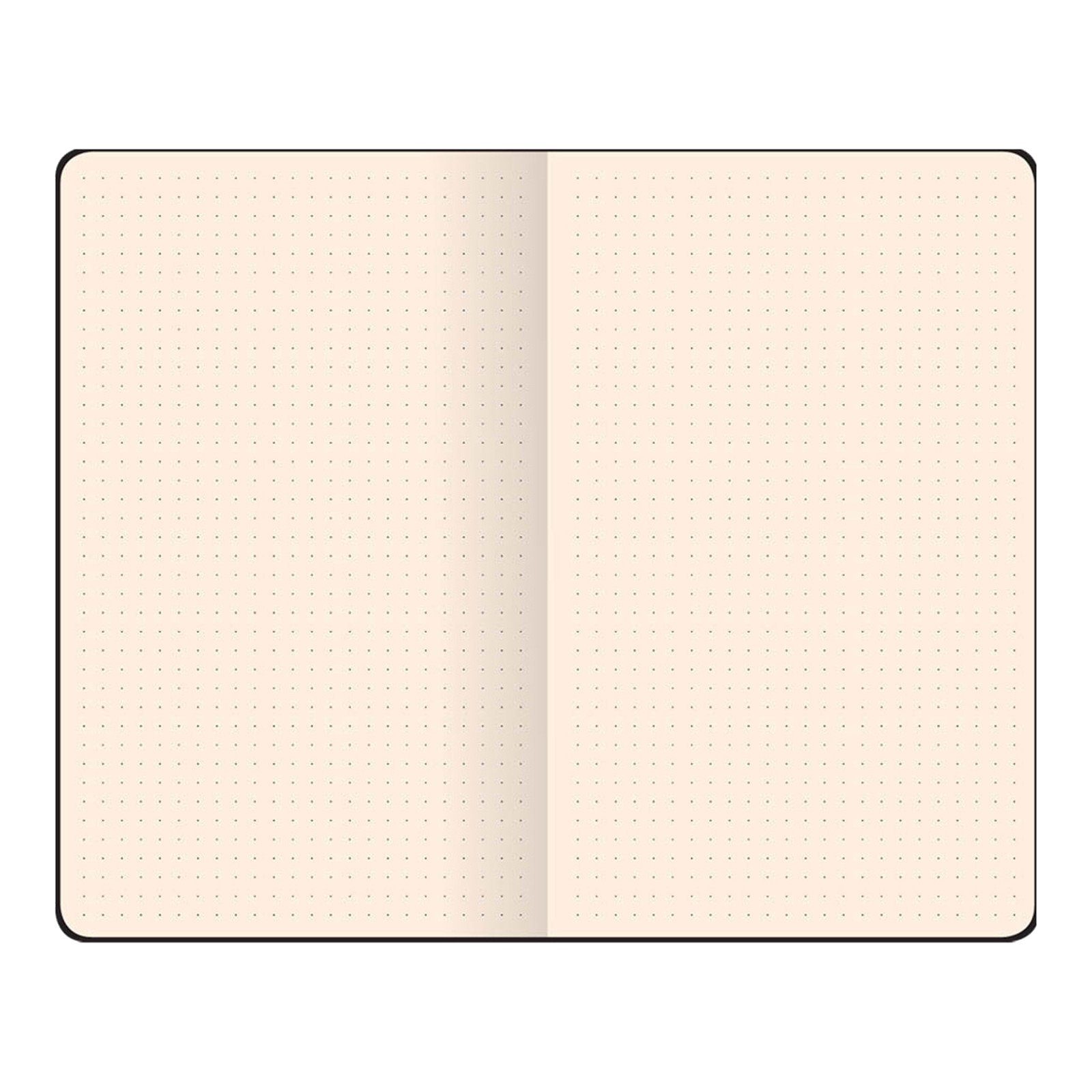 Flexbook Notizbuch Adventure Kunstleder Schwarz Notizbuch Dotted Off-Schwarz 9*14 cm Gummizug Flexbook