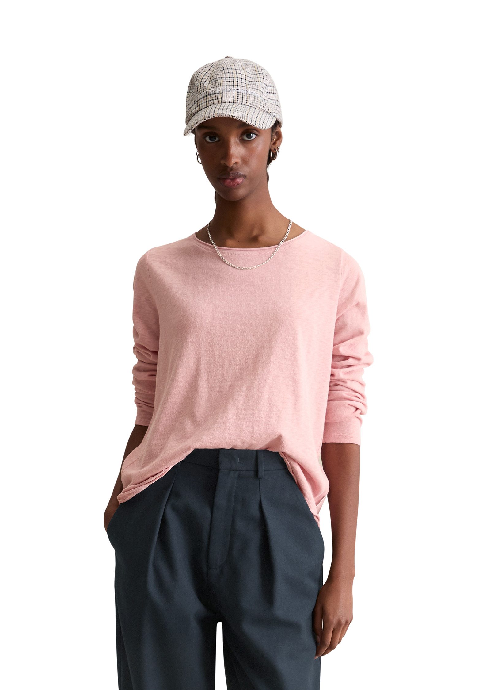 Marc O'Polo DENIM Longsleeve regular fit aus Organic Cotton mit cooler Slub-Jersey-Struktur