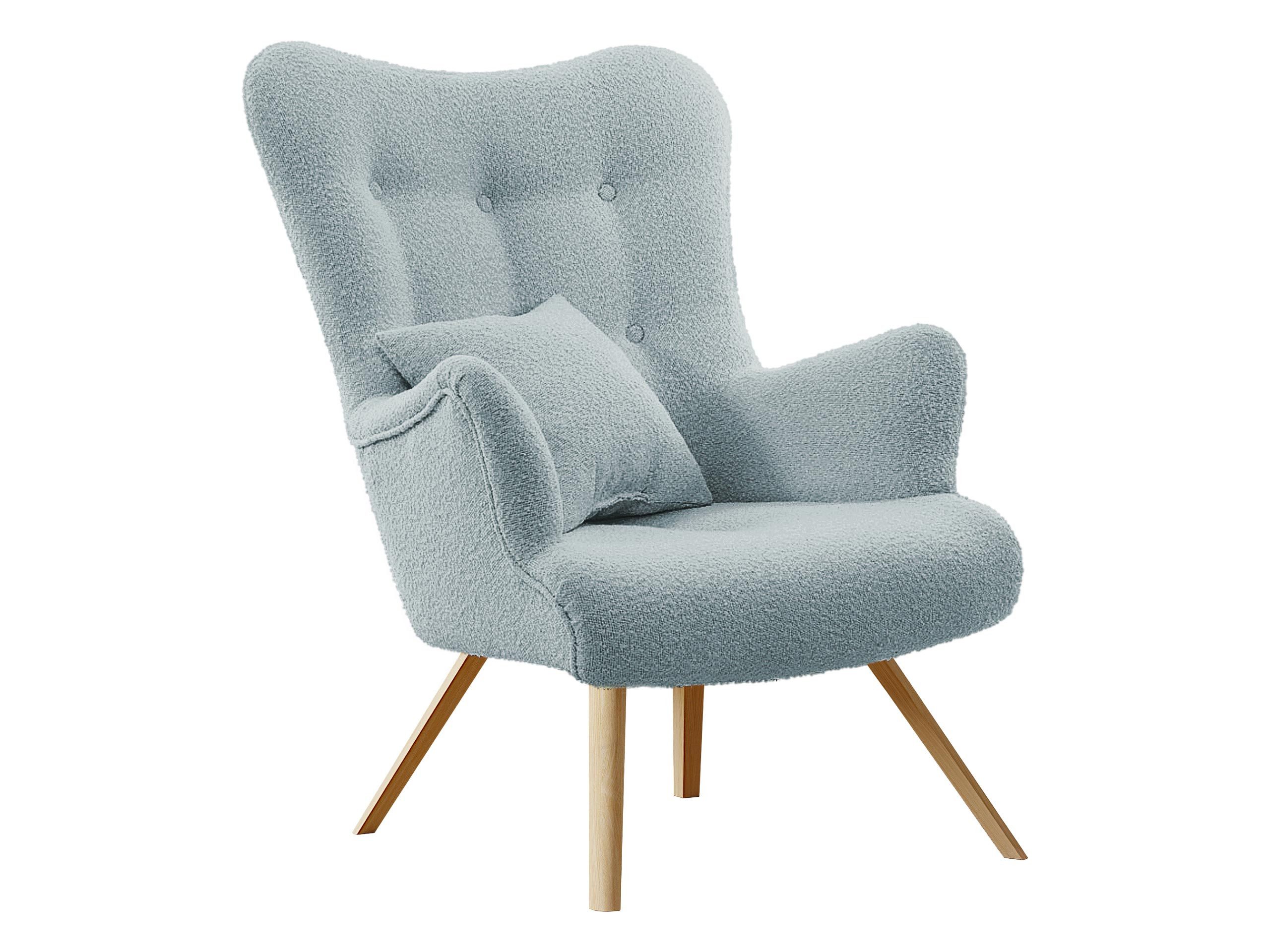 MIRJAN24 Кресла Skand Boucle (mit Wellenfeder), mit Kissen, Freistehender, skandinavischen Stil