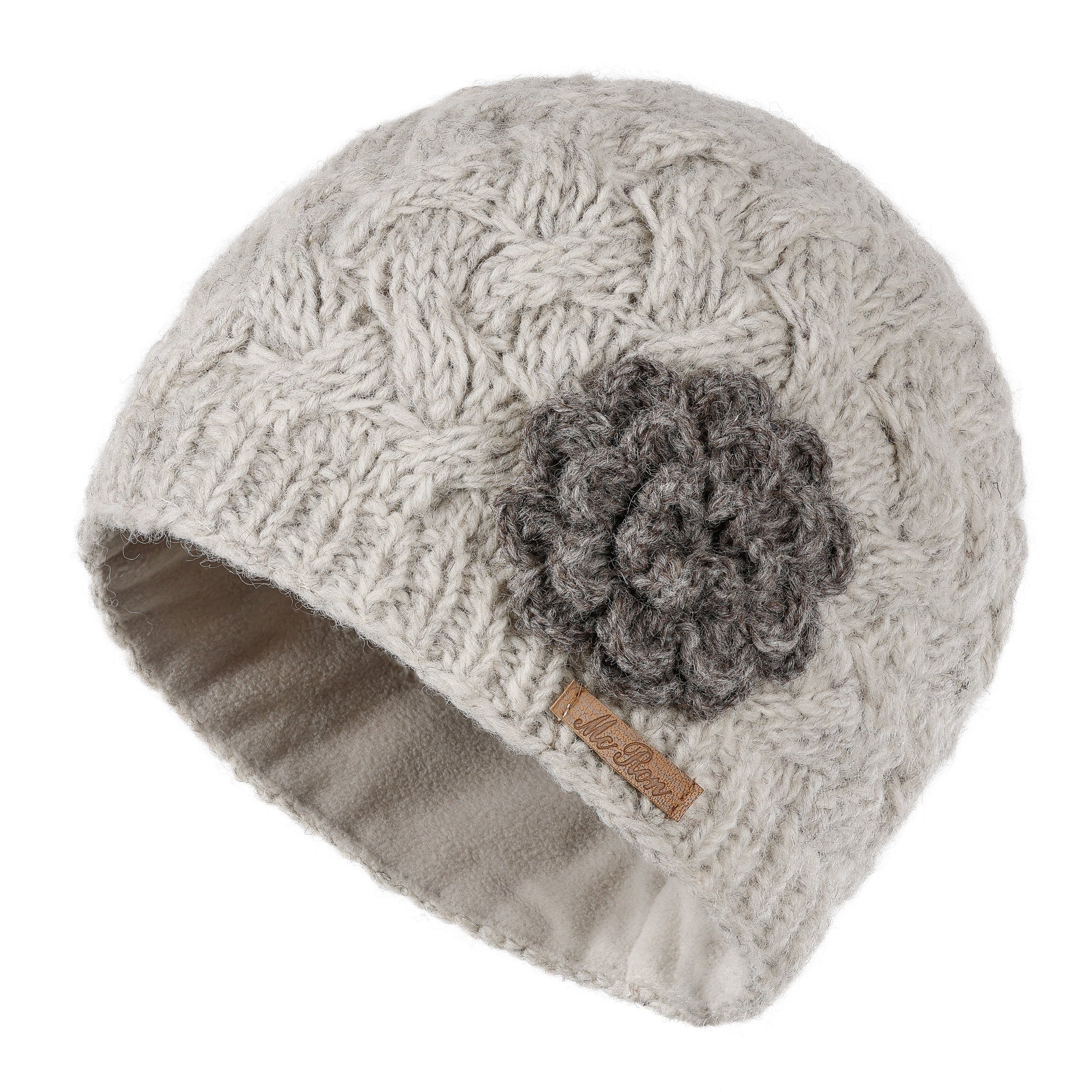 McRon Strickmütze Wollmütze Modell Arielle gefüttert mit Fleece, hoher Schu günstig online kaufen