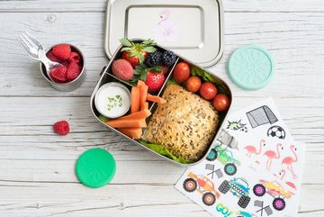 LEKKABOX Lunchbox Dipper, 2er Set - Mini Edelstahl Soßen Behälter - Bento Box Zubehör