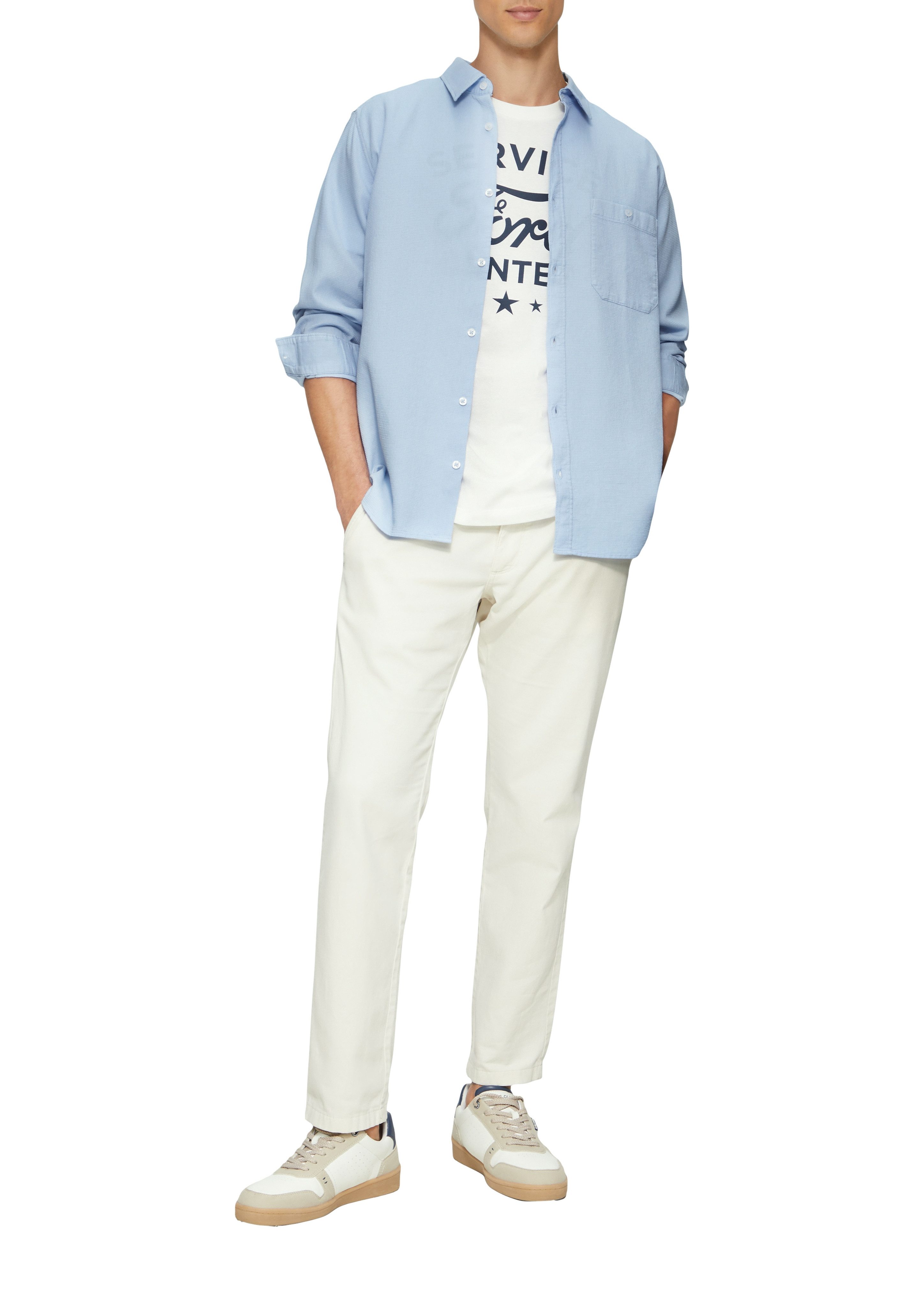 s.Oliver Langarmhemd mit Struktur Muster günstig online kaufen