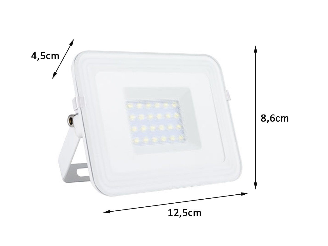 REV LED Flutlichtstrahler, LED fest strahler, Außen- integriert, Fassadenbeleuchtung IP65 Haus-wand beleuchten, Weiß Tageslichtweiß