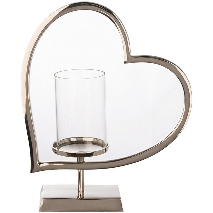 GILDE Windlicht Amor (1 St) aus Aluminium mit Glas-Zylinder