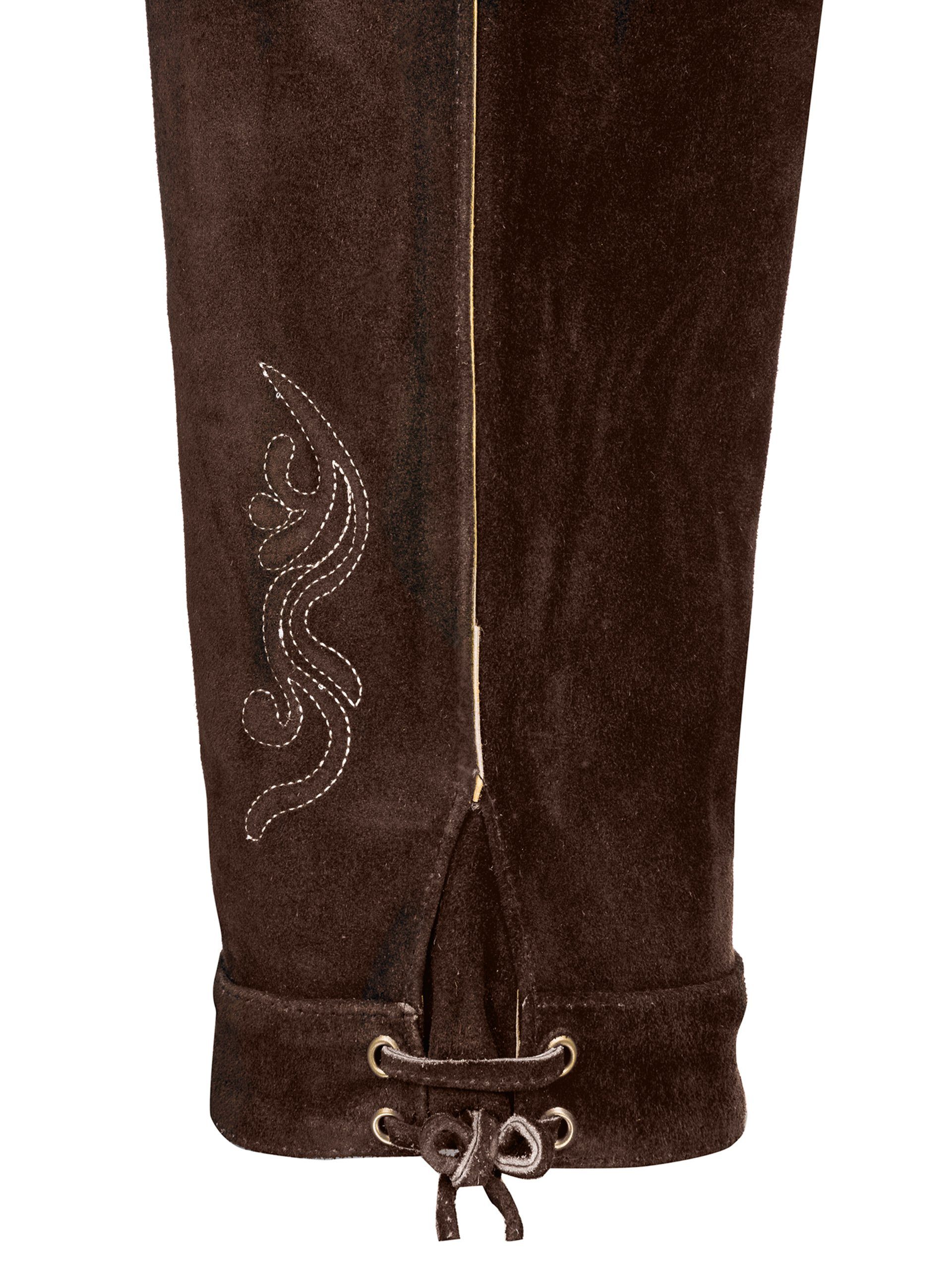 Almbock Trachtenlederhose Trachtenhose Herren Marinus (2-tlg) schokobraun
