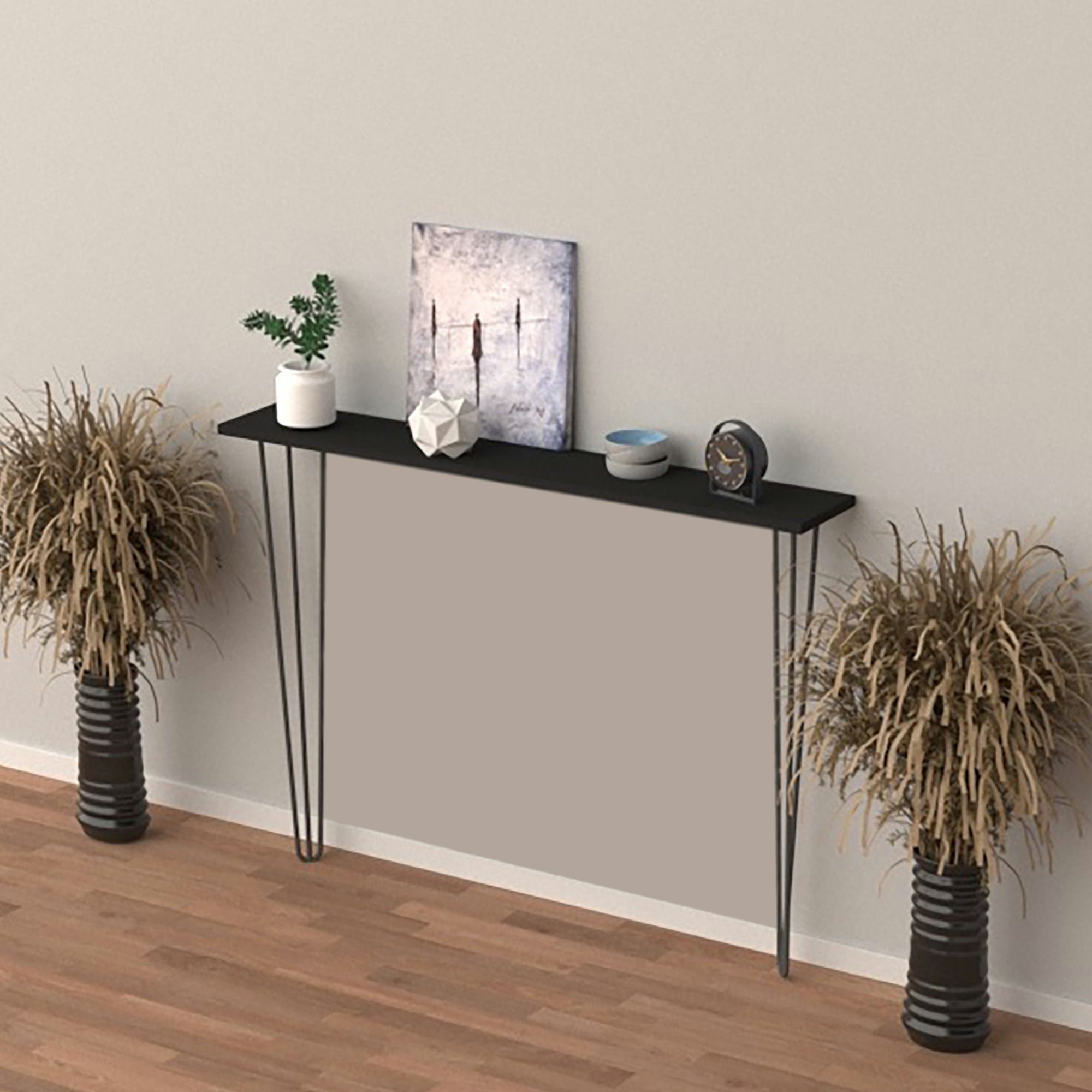 en.casa Konsolentisch, »Kokemäki« Flurregal mit Hairpinlegs günstig online kaufen