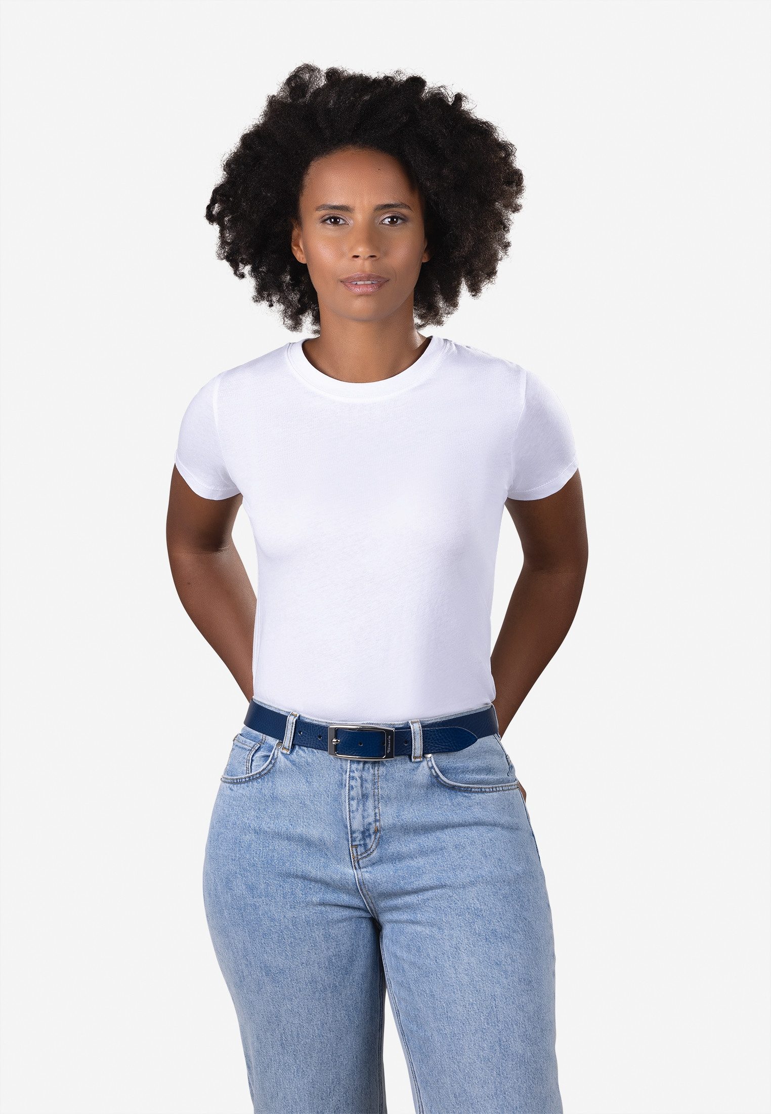 Tamaris Ledergürtel mit glänzender Schließe in tollen Basic-Farben