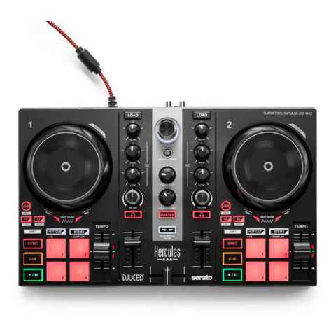 HERCULES DJ Controller Inpulse 200 MKII - mit integriertem USB-Audiointerface, müheloses Mixing für alle DJ-Level inkl. Video-Tutorials