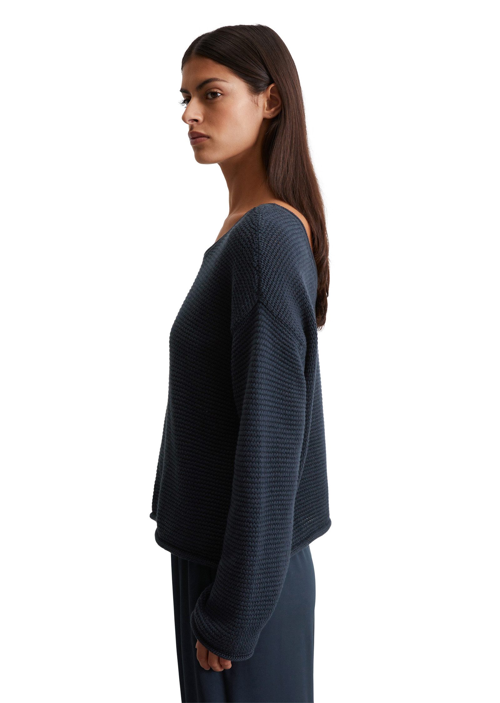 Marc O'Polo Rundhalspullover aus Organic Cotton günstig online kaufen