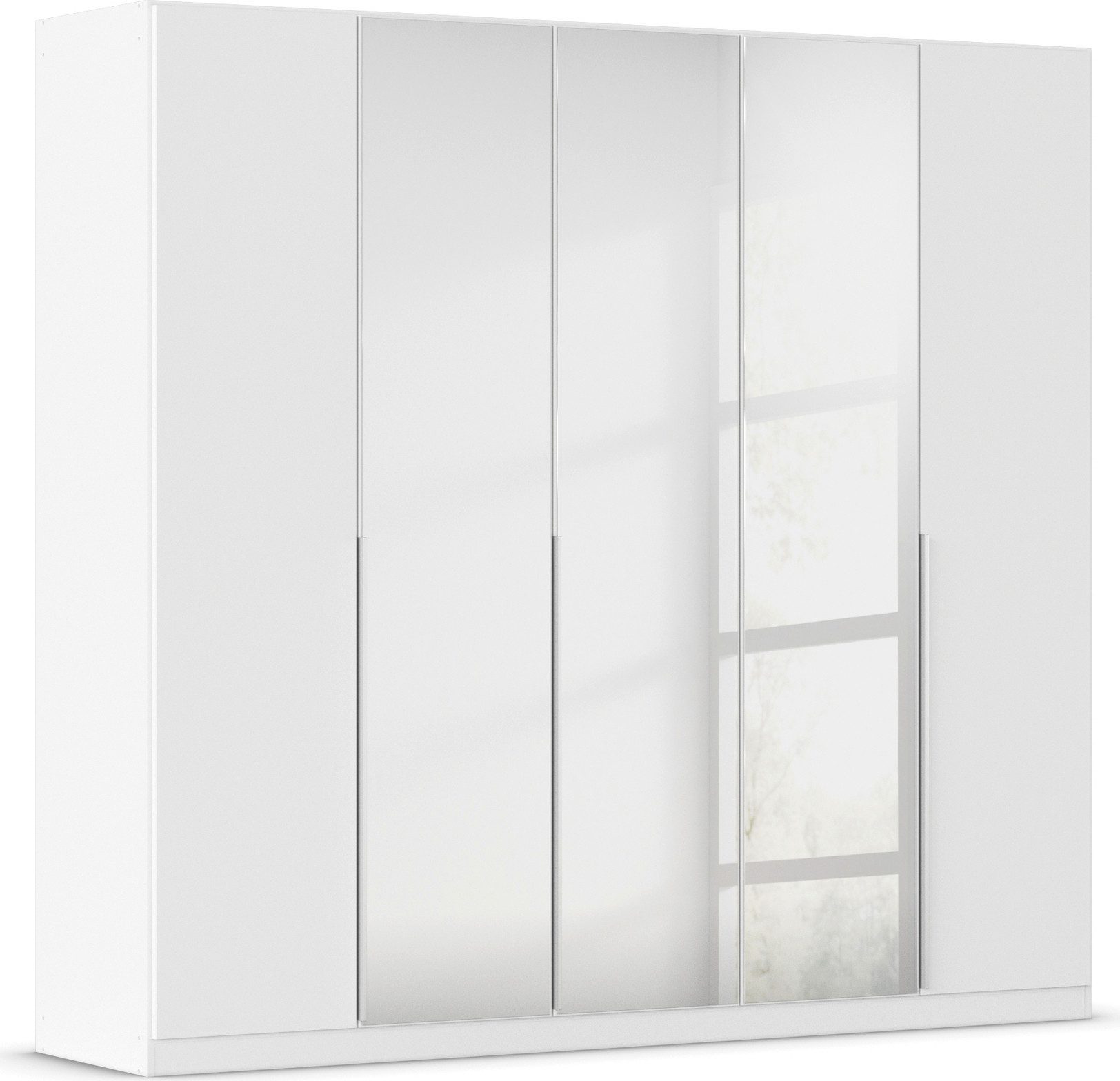 OTTO home Drehtürenschrank Kleiderschrank Schrank Garderobe AGORDO mit Dekor- oder Hochglanzfront (in zwei Griff-Farben, Breiten 91-405 cm) durchdachte Innenausstattung, in 8 Breiten und 2 Höhen MADE IN GERMANY