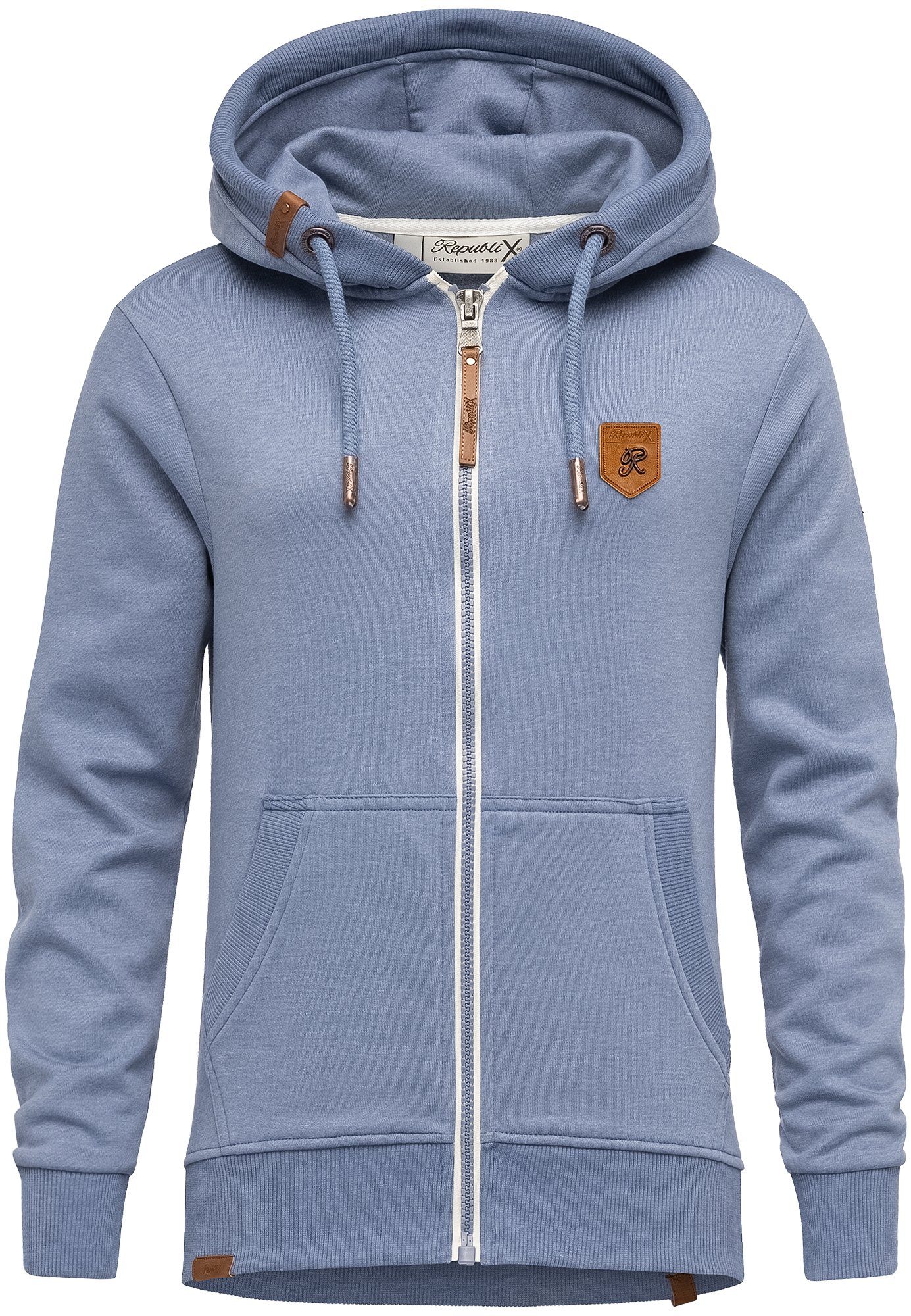 REPUBLIX Kapuzenpullover RORY Damen Hoodie Sweatshirt Pullover Zipper Jacke günstig online kaufen