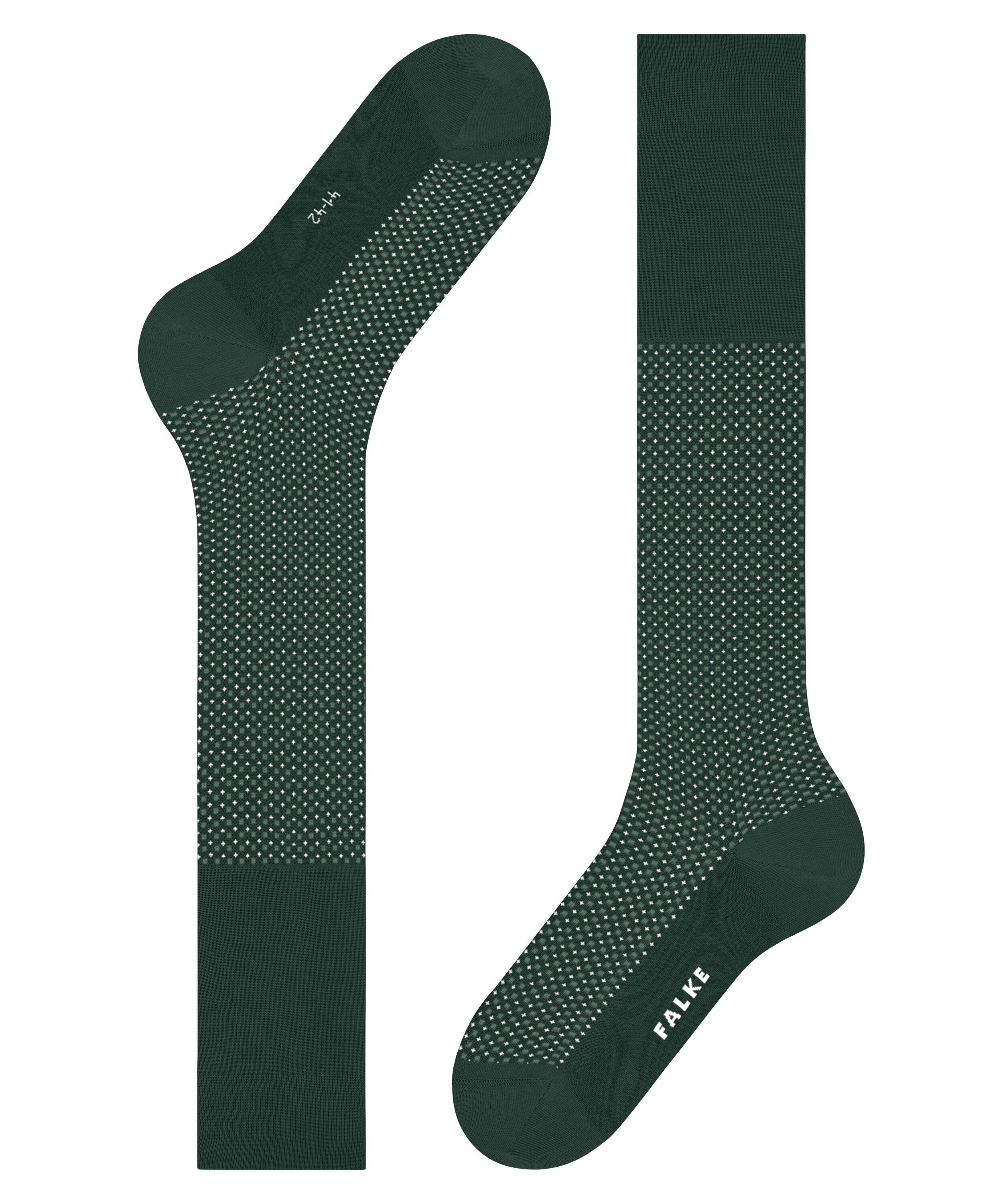 FALKE Kniestrümpfe Uptown Tie verstärkten (1-Paar) (7441) hunter Belastungszonen green mit
