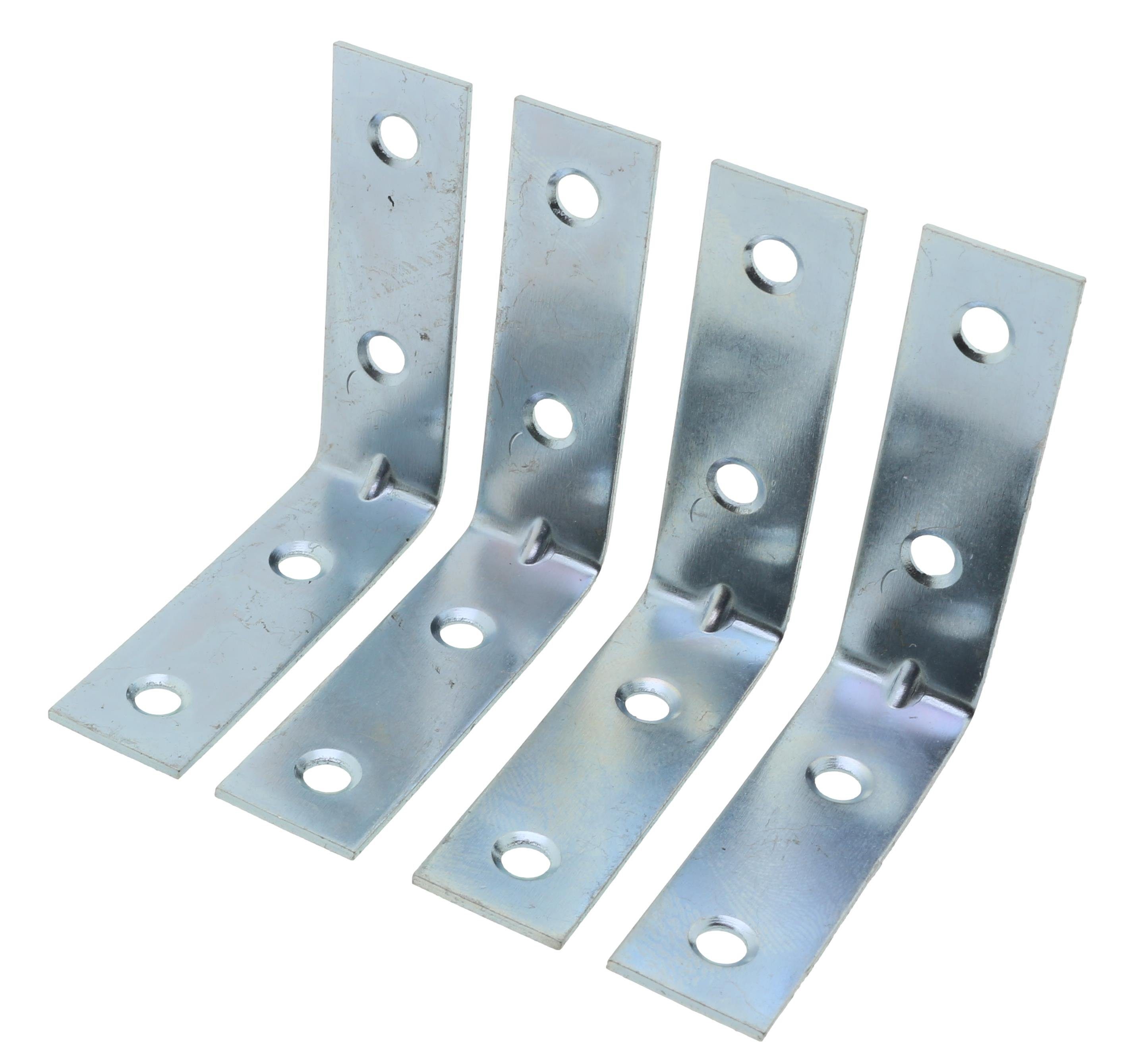 Winkelbeschlag 4 x Montagewinkel mit Schrauben 5 x 5 cm verzinkt