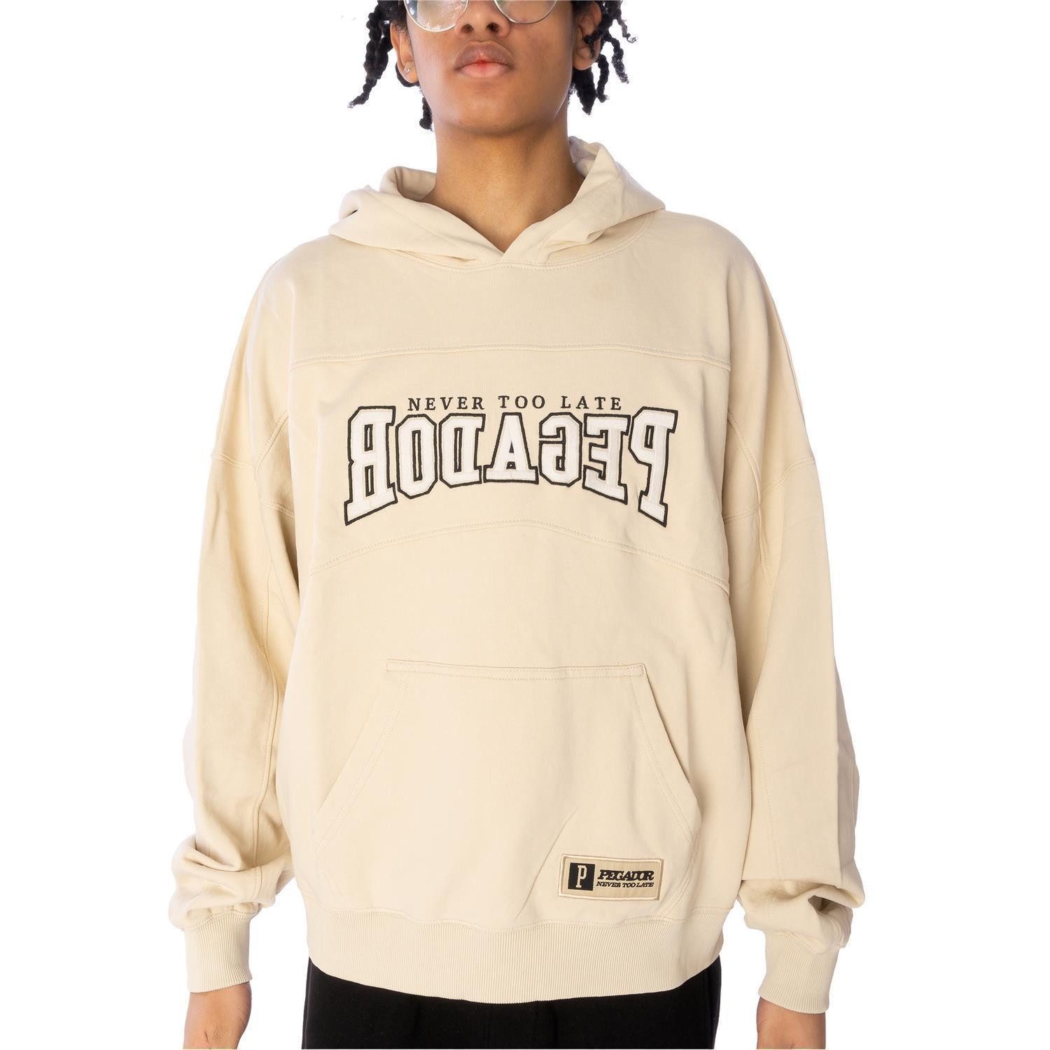 PEGADOR Hoodie Hoodie Pegador Beech Terry Boxy (1-tlg) "Never too Late"-Kollektion