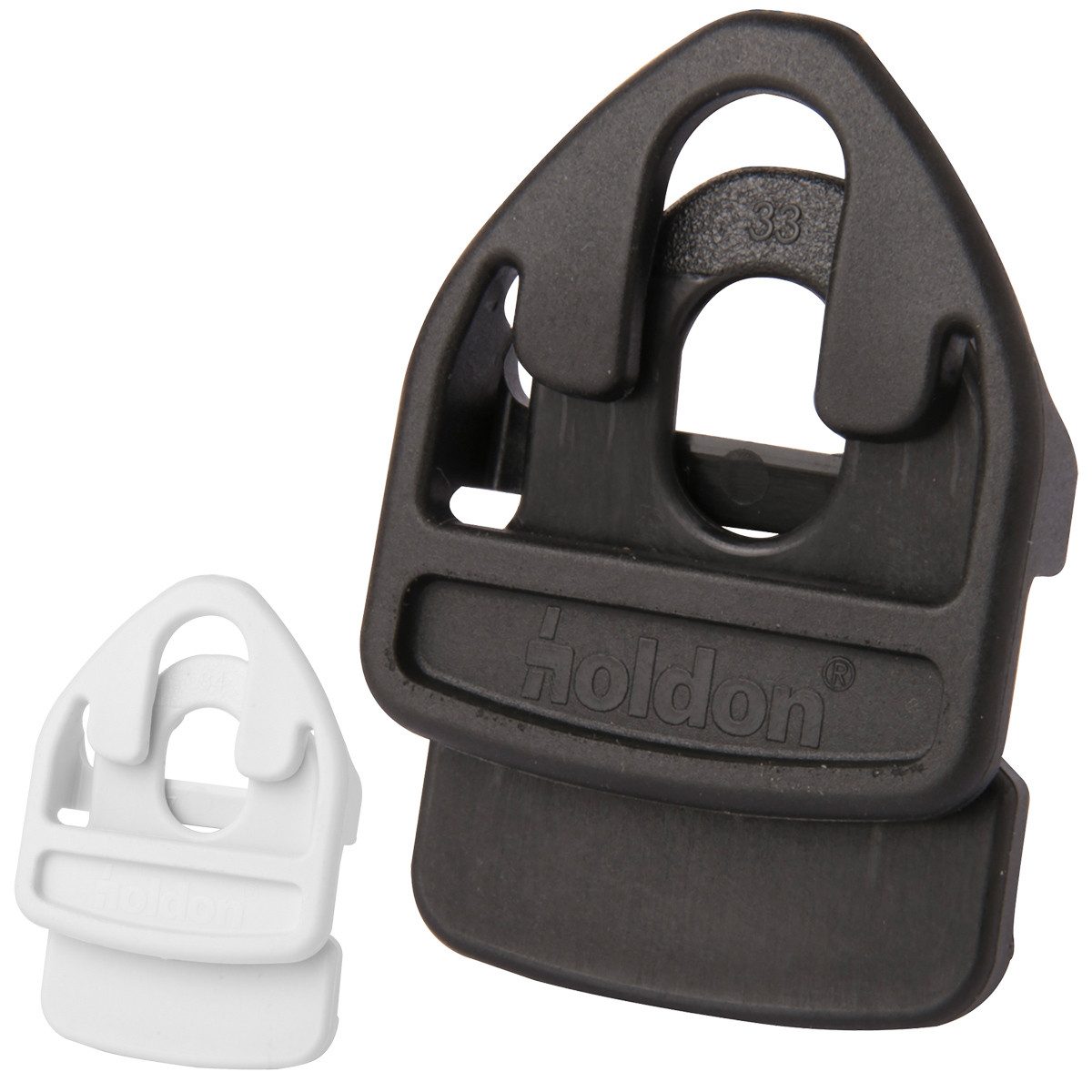 Holdon Schutzplane Holdon® XTRA Schwarz 10 Stk. Befestigungsclips Klemmöse Planenklemmen, Mehrzweckklemme Universal Clips für Stoff Sonnensegel Plane Banner