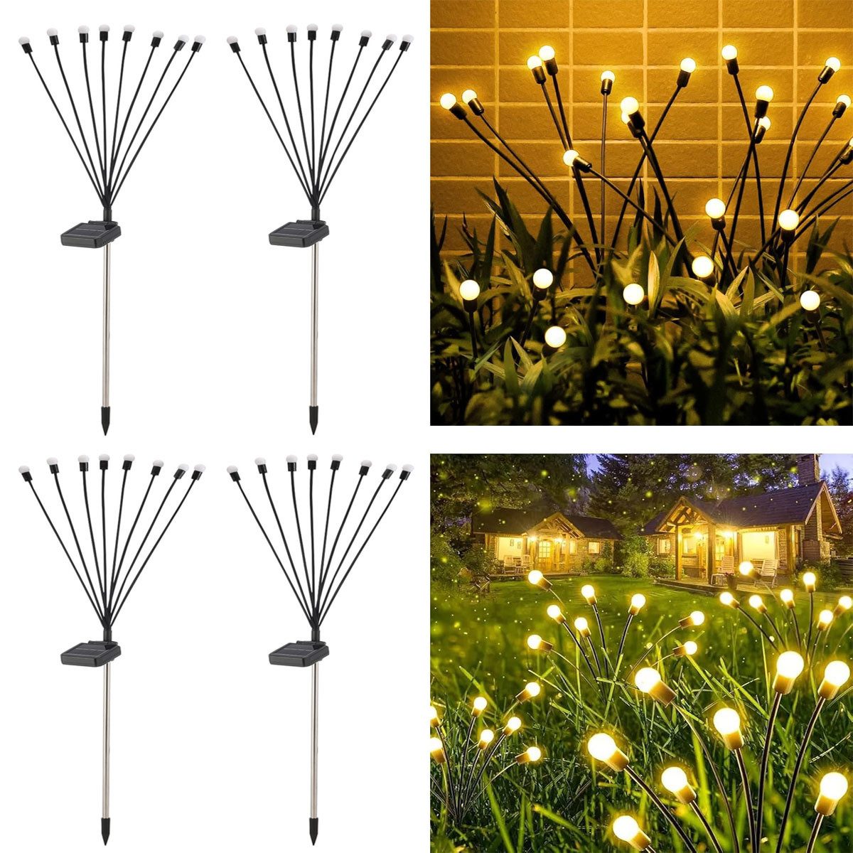 oyajia LED Solarleuchte 2/4er Set Solarlampe für Außen günstig online kaufen
