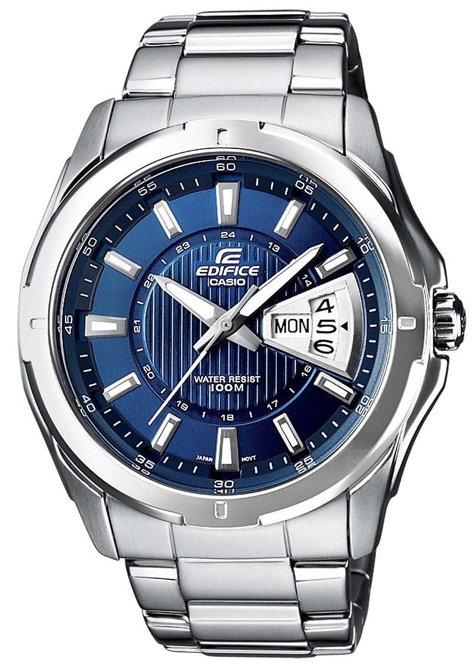 CASIO EDIFICE Quarzuhr EF-129D-2AVEF, Armbanduhr, Herrenuhr, bis 10 bar wasserdicht, Datum, Wochentag