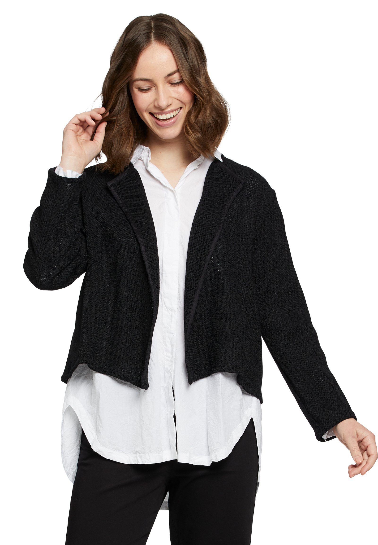 Masai Strickjacke MaJulitta Bouclé, Schalkragen, schmeichelnder Schnitt günstig online kaufen