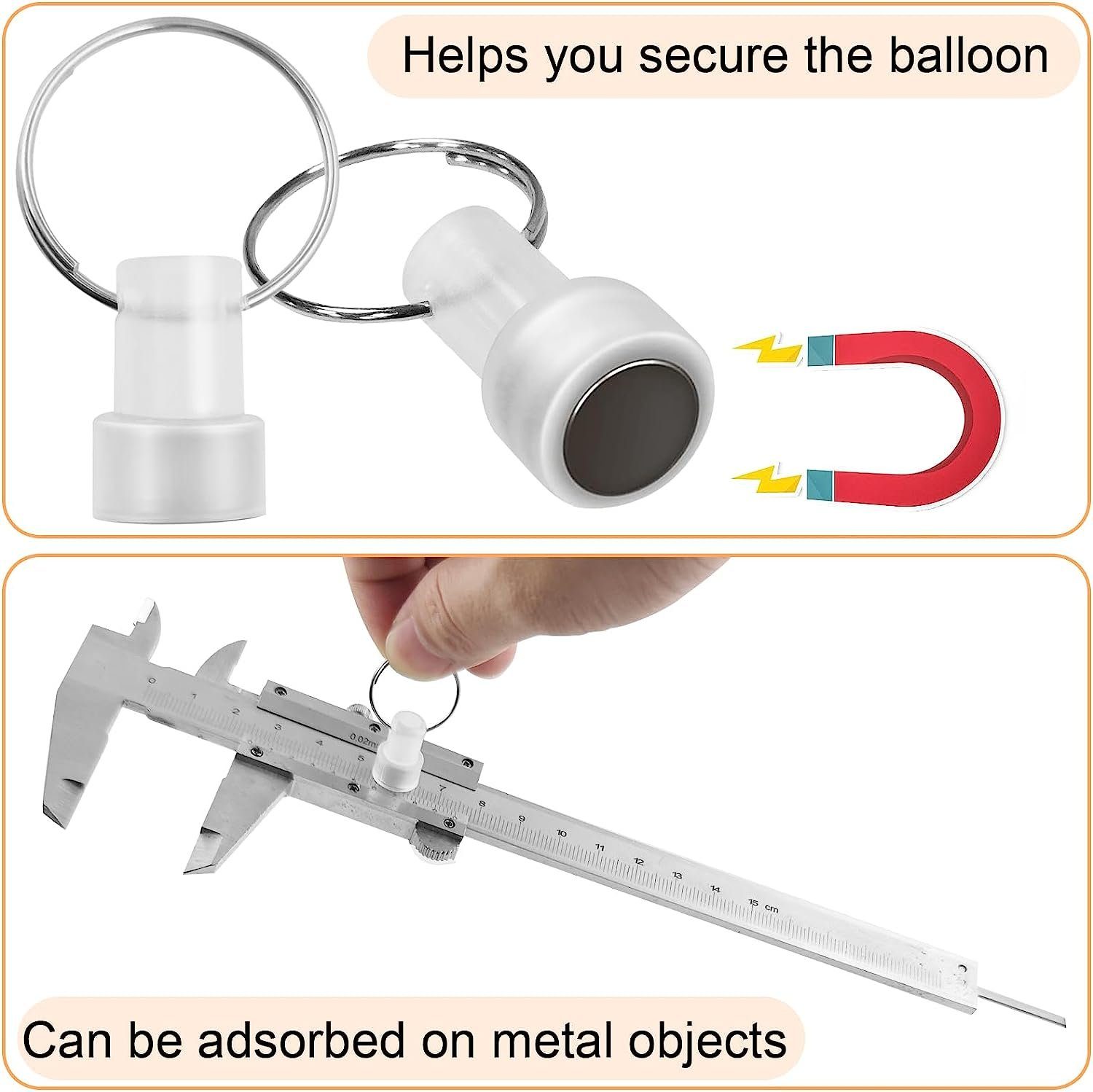 für Helium,Luftballons Ballongewicht Aufblasbares Gewichte Kunststoff autolock Partyzubehör Stück 10