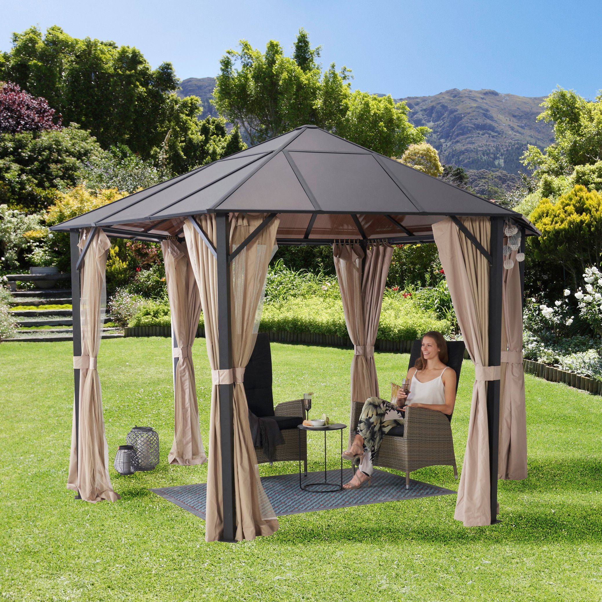 KONIFERA Pavillonseitenteil Costa Brava, beige günstig online kaufen
