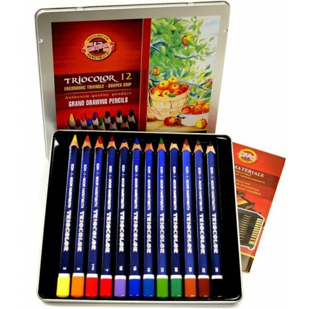 KOH-I-NOOR Buntstift Dreieckige Buntstifte 3162 Triocolor stark 12 Stück