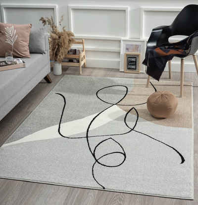 Teppich »Beat Moderner Weicher Designer Teppich, Weicher Flor, Pflegeleicht«, the carpet, Rechteck