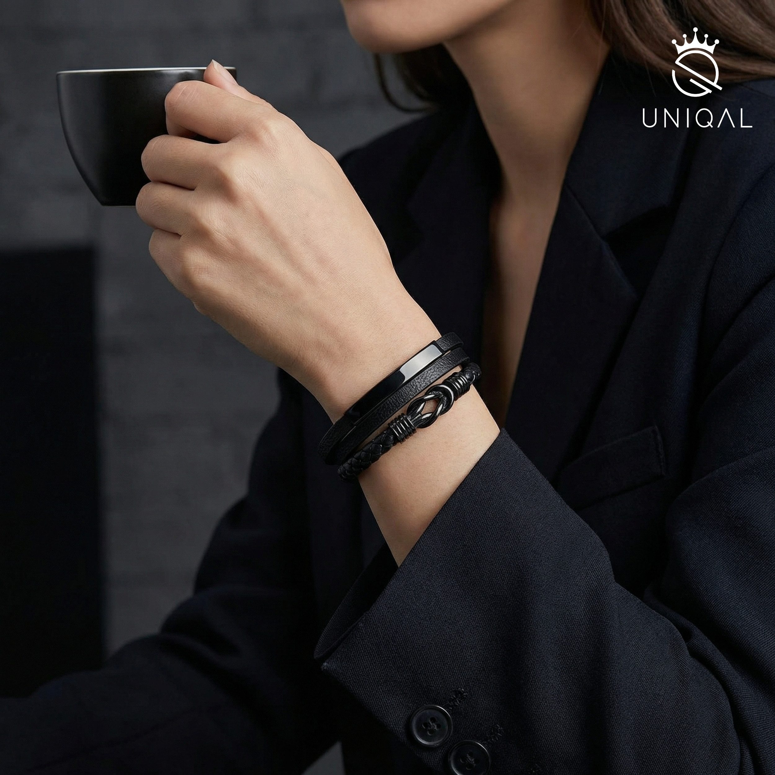 UNIQAL.de Lederarmband „APERION“ – Infinity Symbol für Verbindung & Stärke (Unendlichkeit Zeichen, Premium Rindsleder, massiver Edelstahl, Magnetverschluss, Han – Bild 5 von 5