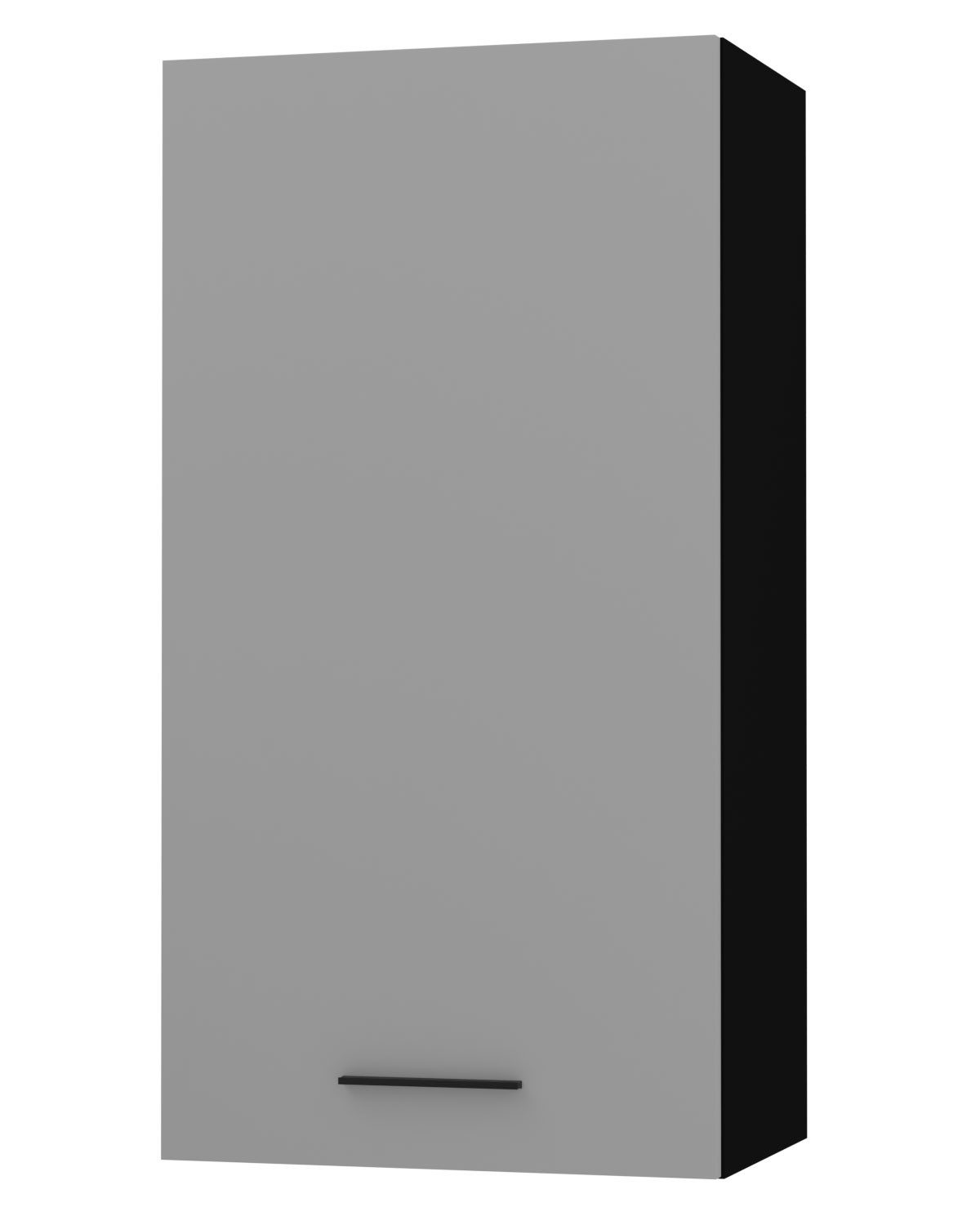 Feldmann-Wohnen Klapphängeschrank Bonn (W4/50, 1-türig, 3 Einlegeböden, 1-St., moderne Optik, MDF Fronten) schwarz / dust grey matt